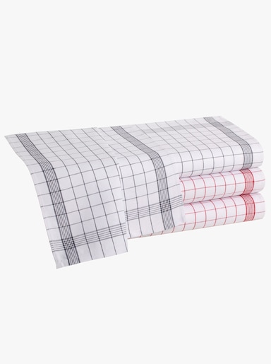 Geschirrtücher - rot-kariert + anthrazit-kariert