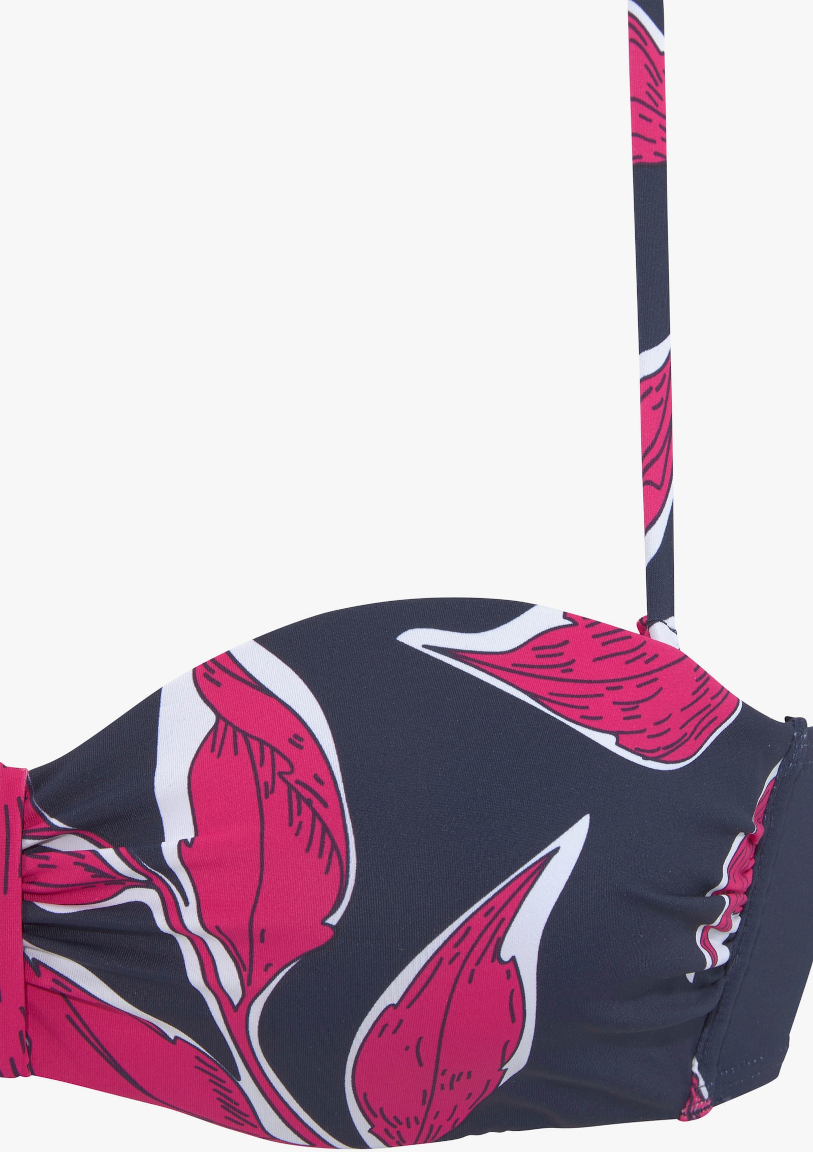 LASCANA Bügel-Bandeau-Bikini-Top - marine-bedruckt