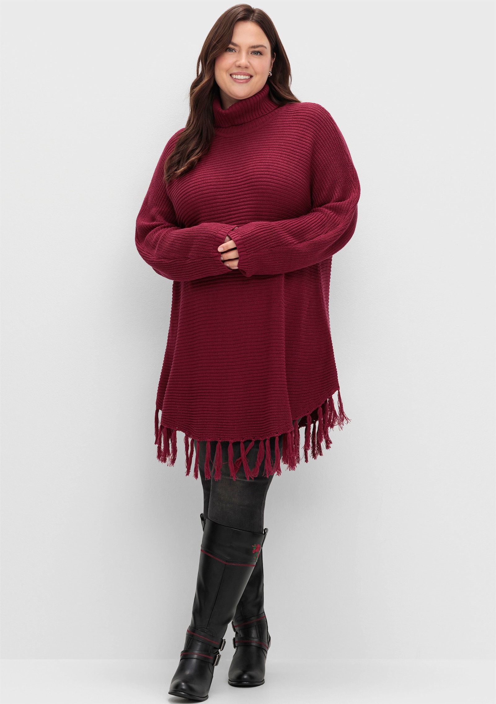 sheego by Joe Browns Cowboystiefel mit Blumenstickerei - schwarz