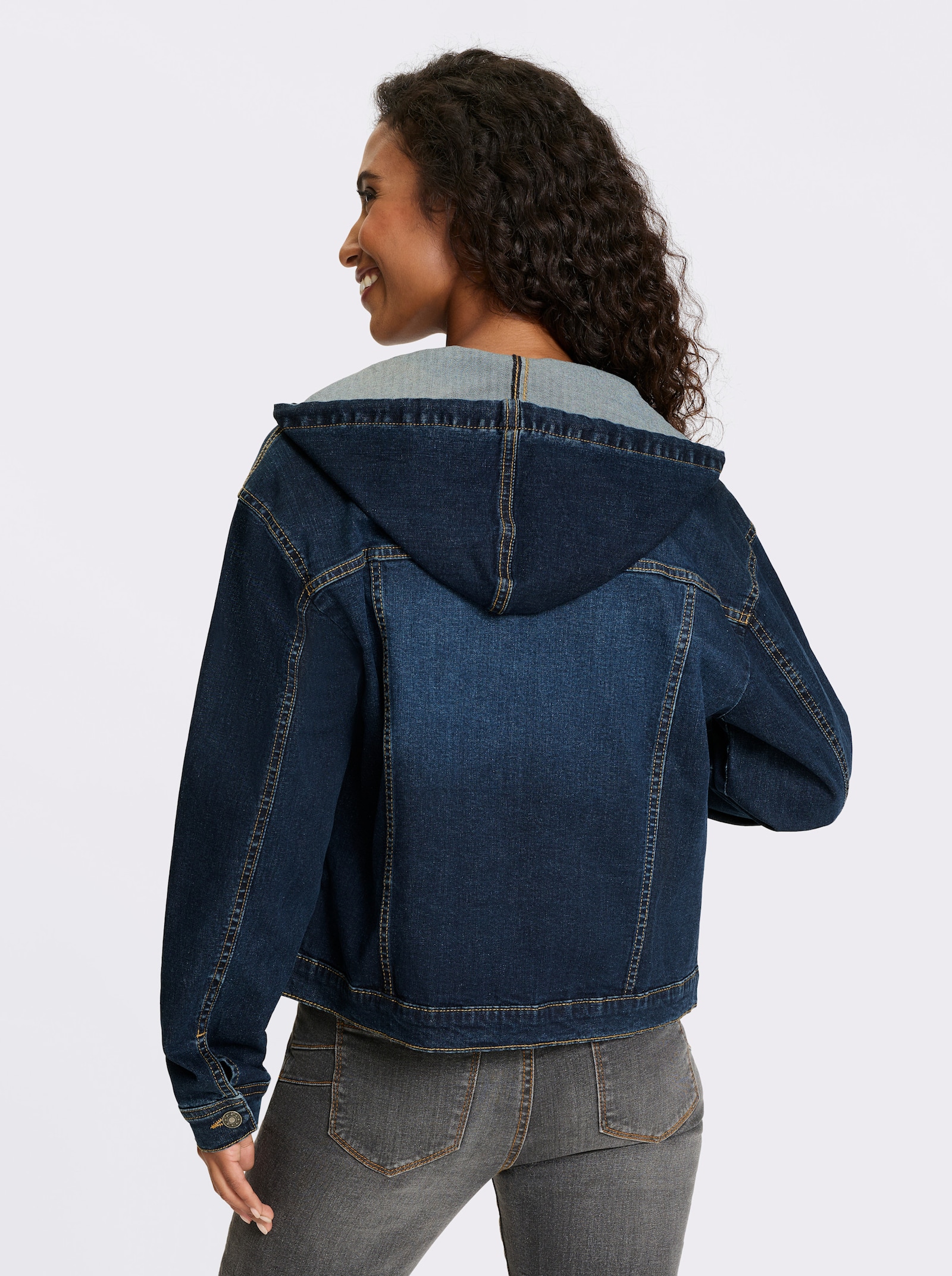 heine Jeansjacke mit Kapuze - dark blue