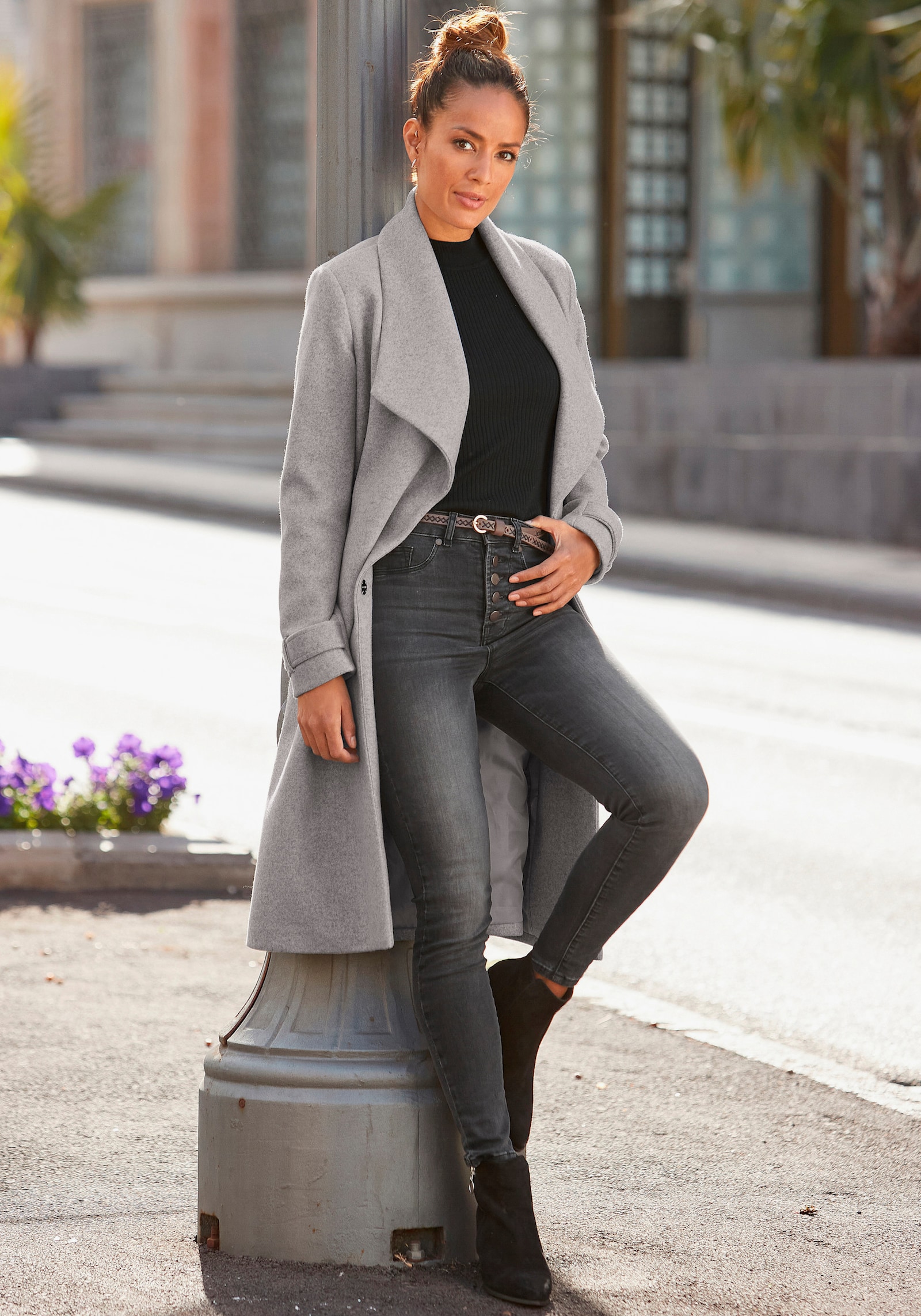 LASCANA Manteau - gris chiné