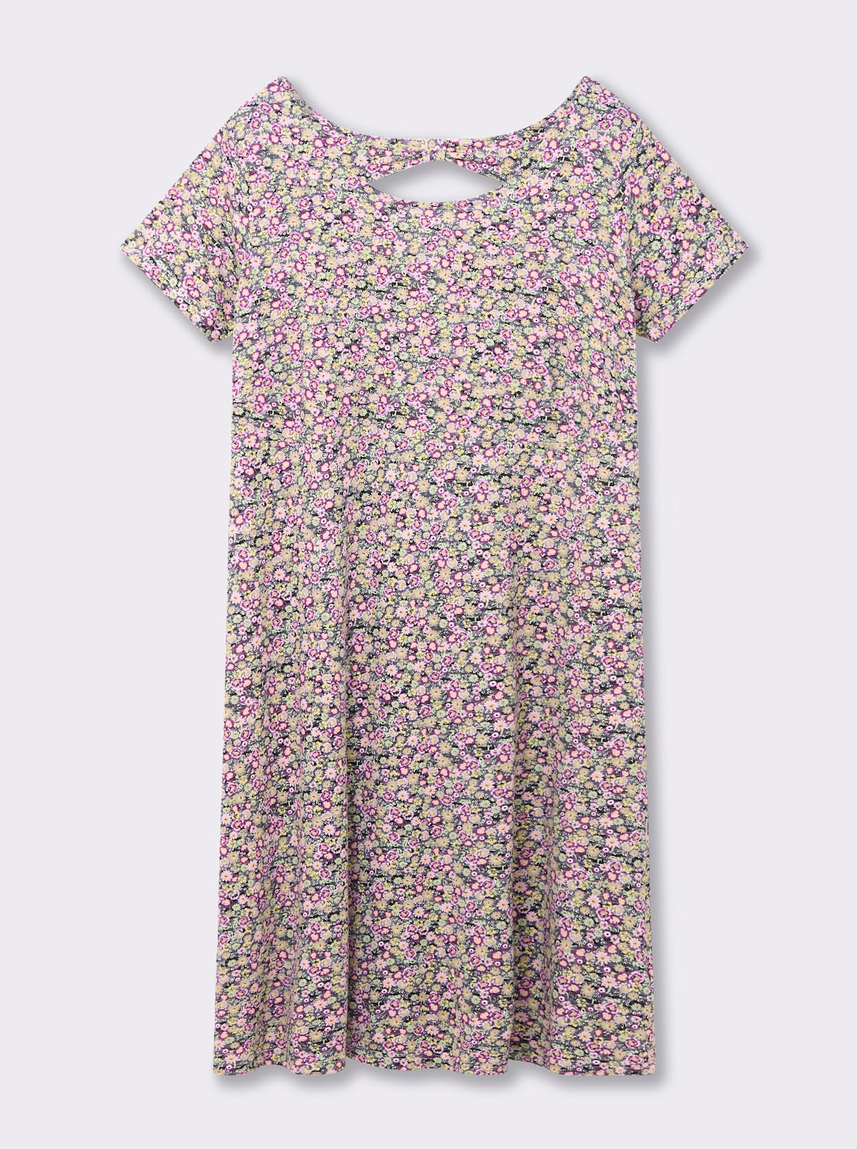 Jerseykleid - anthrazit-bedruckt