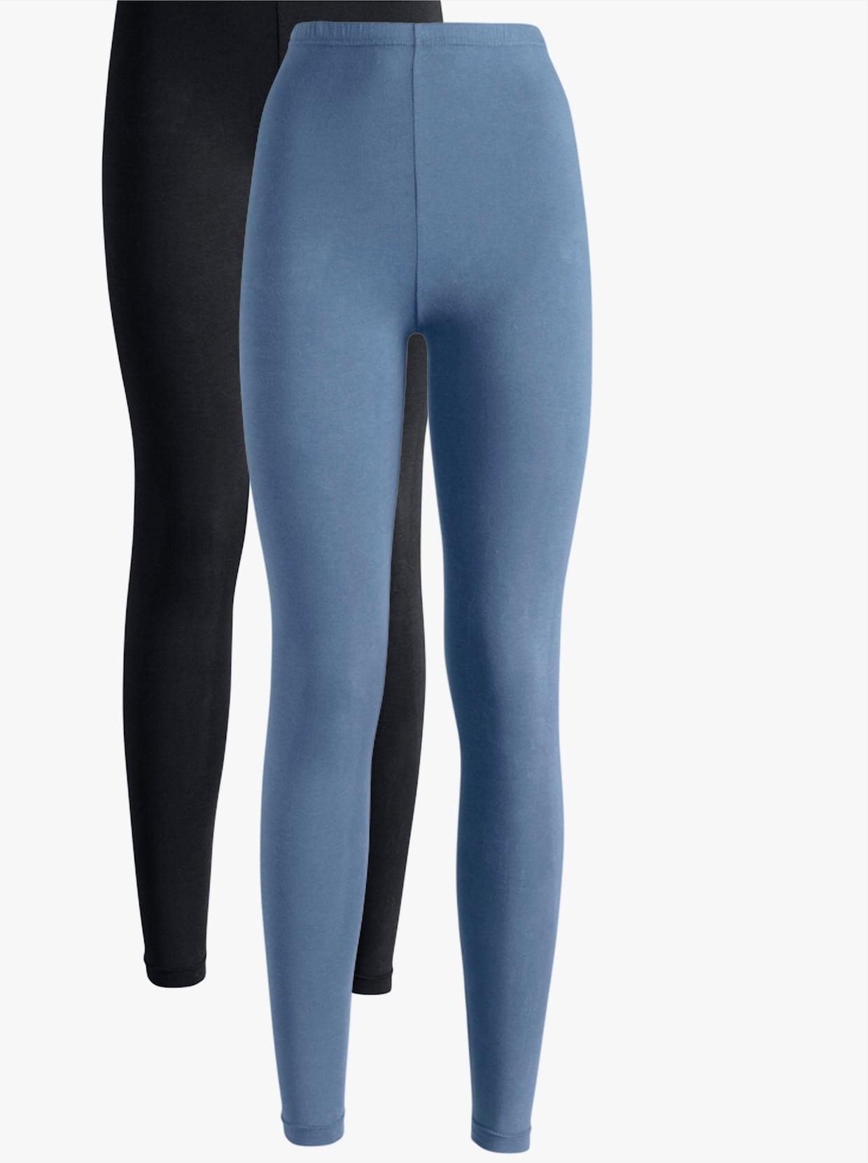 wäschepur Lange legging - zwart + jeansblauw