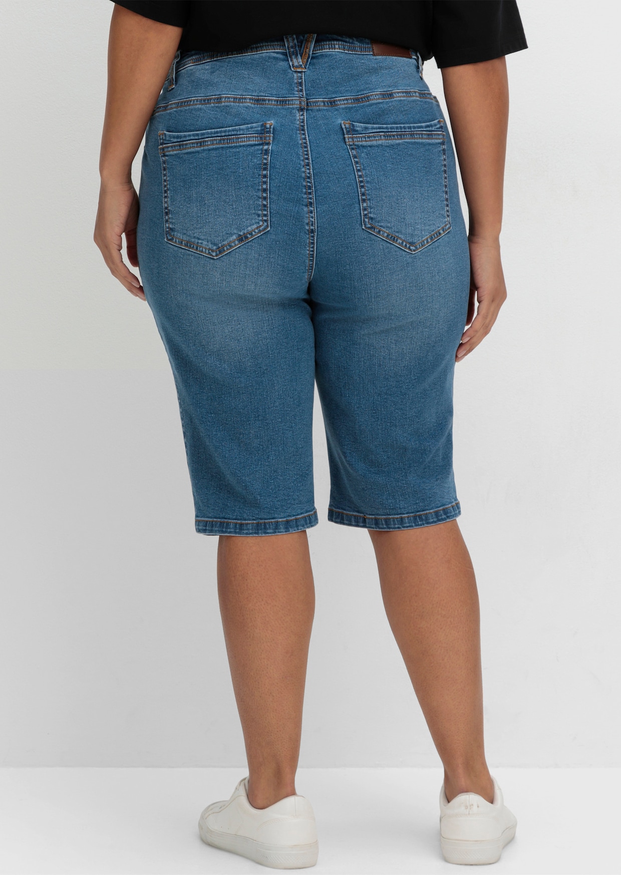 sheego Jeansbermudas - blue denim