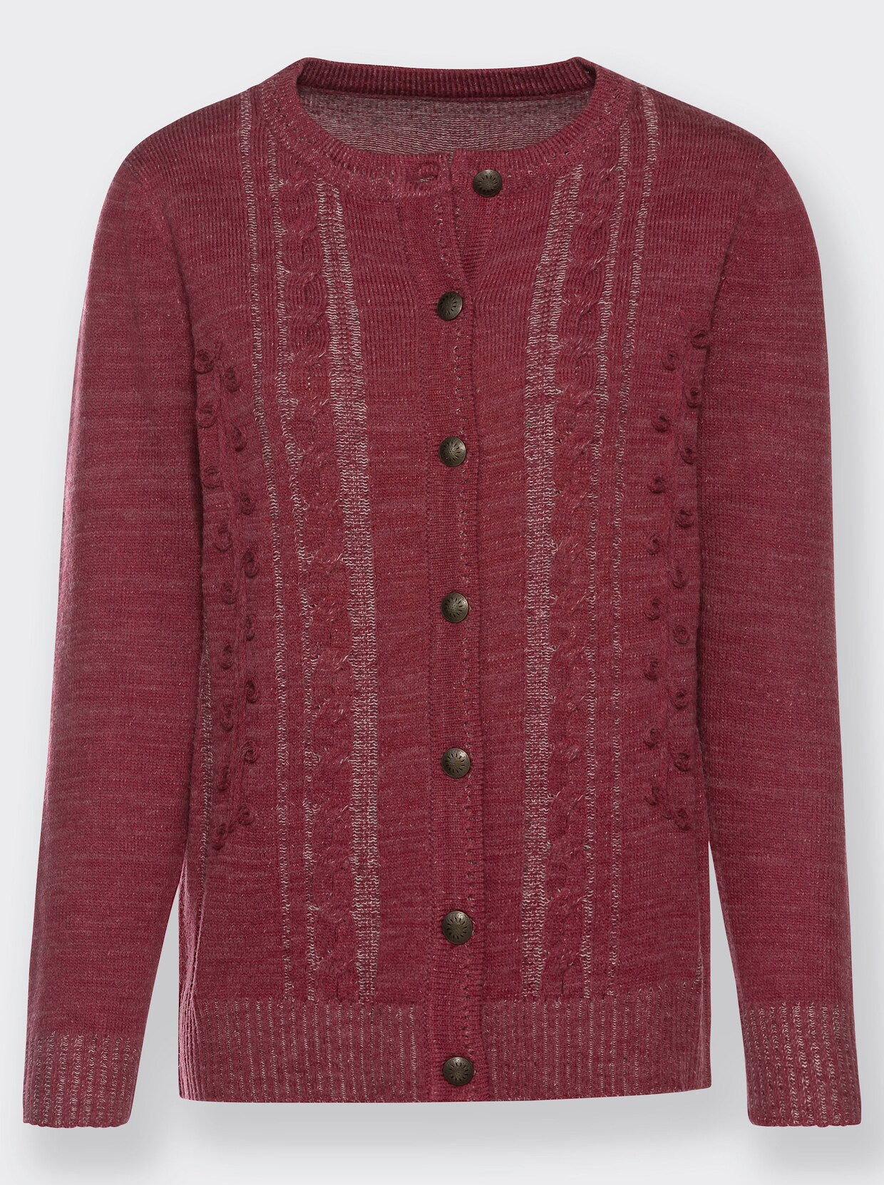 Cardigan - kirsche-meliert
