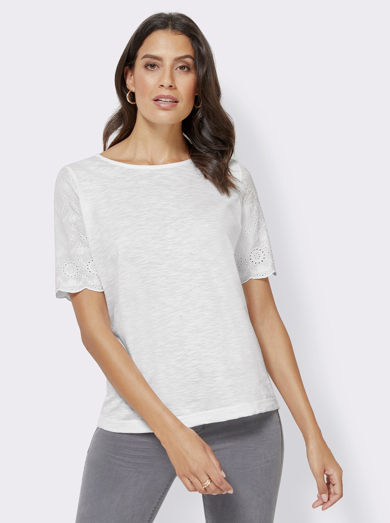 Spitzenshirt - ecru