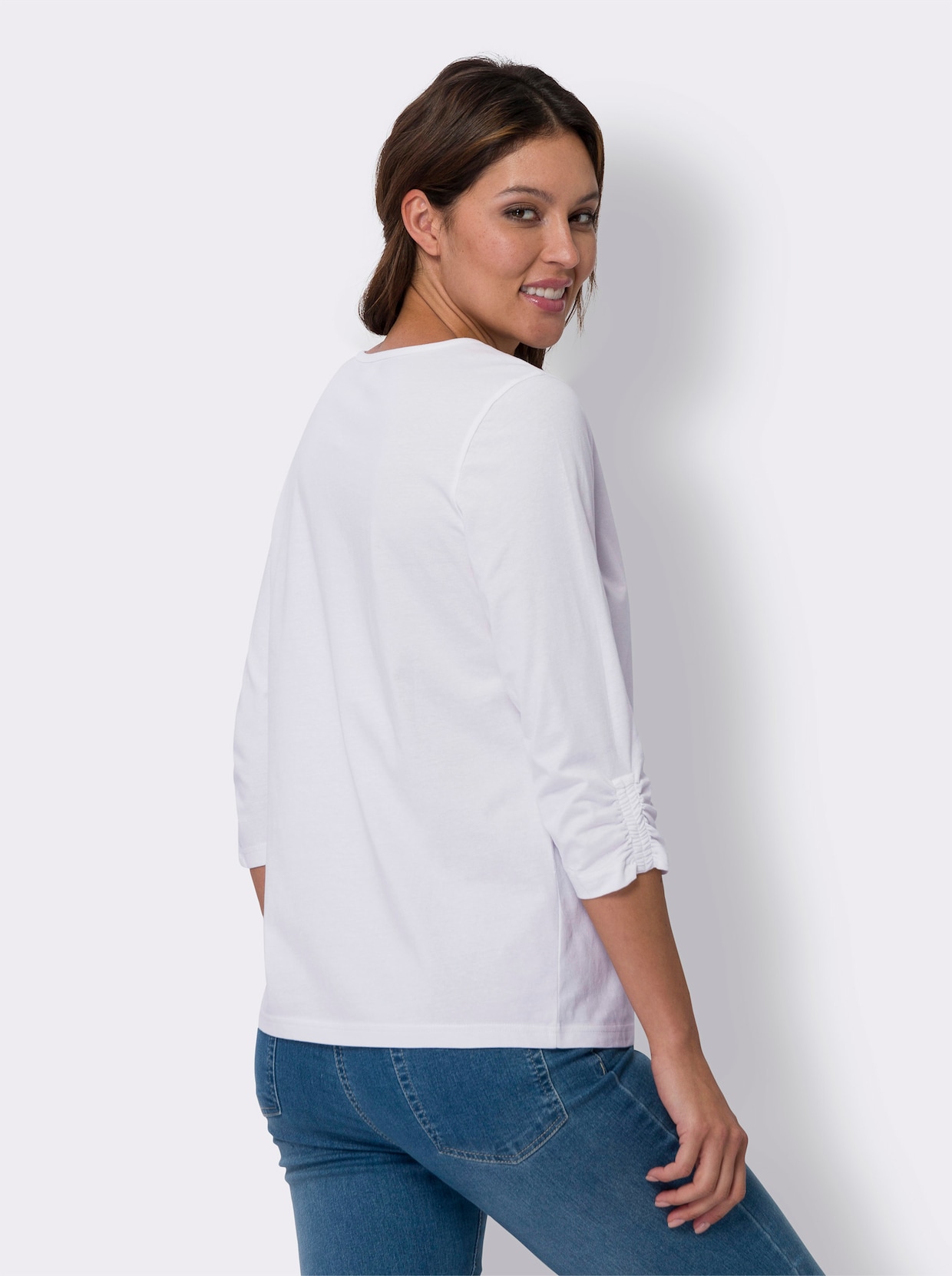 Shirt met 3/4-mouw - ecru