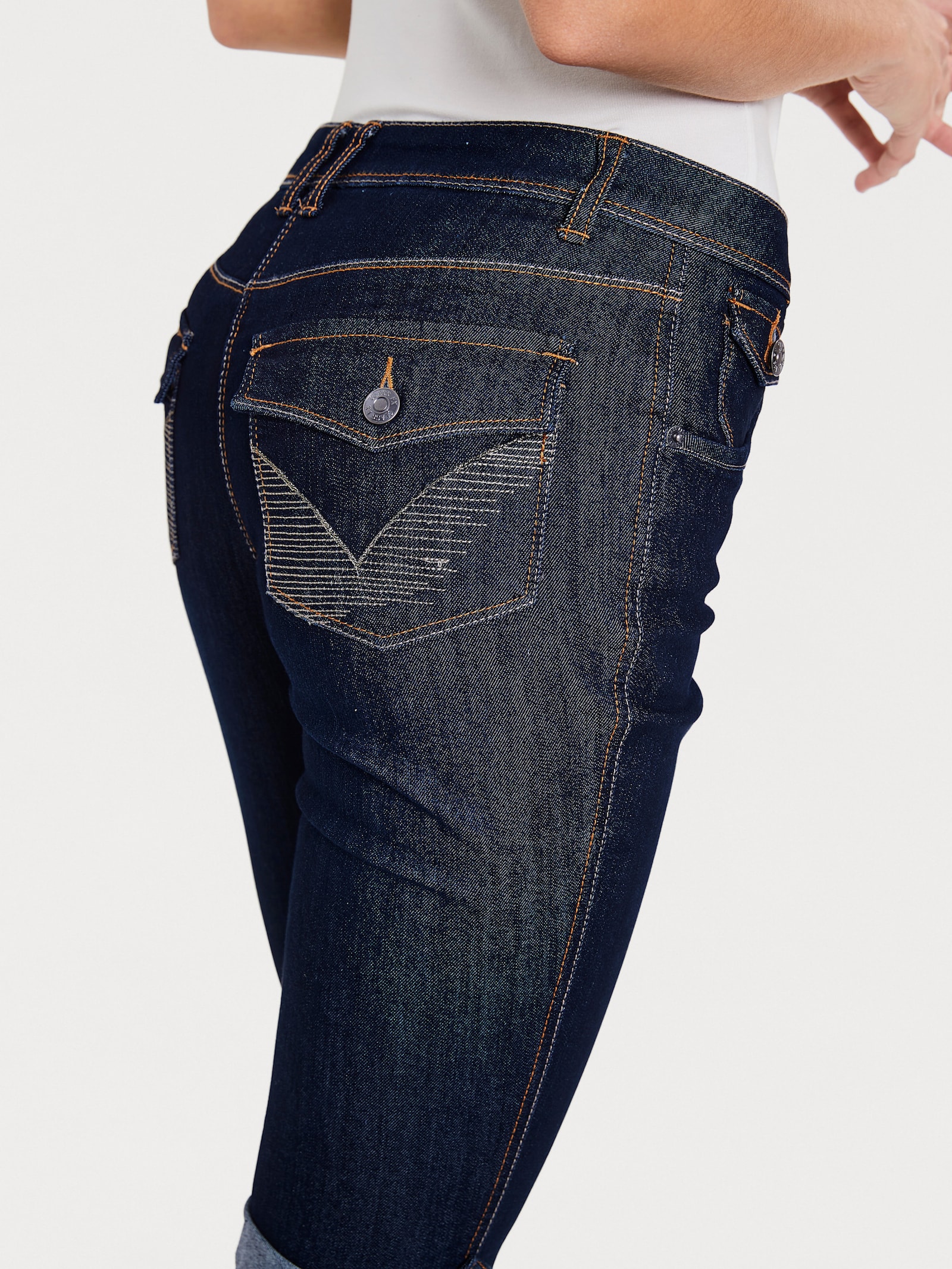 heine Caprijeans mit Power-Mesh - dark used