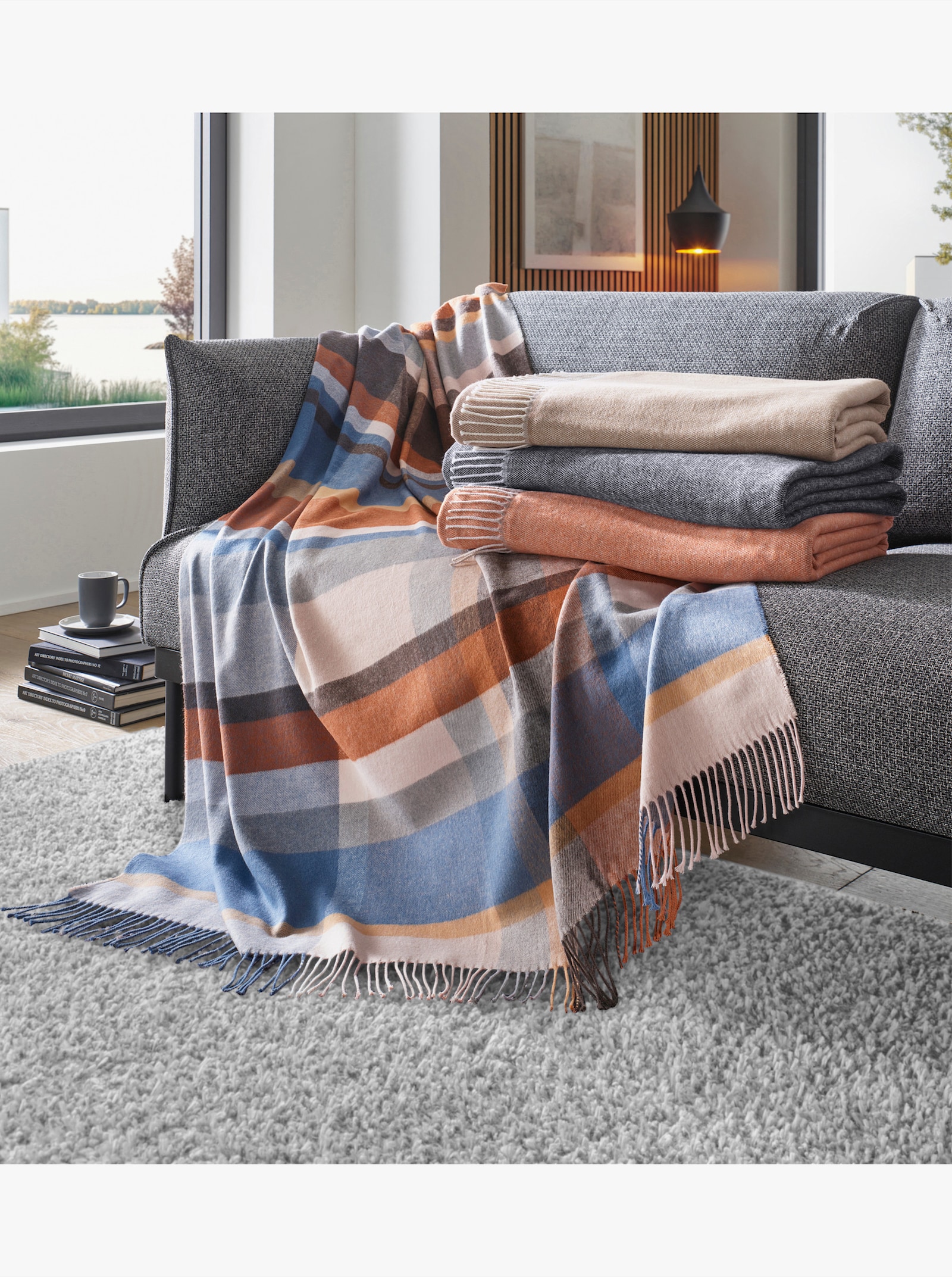 Biederlack Wohndecke - anthrazit