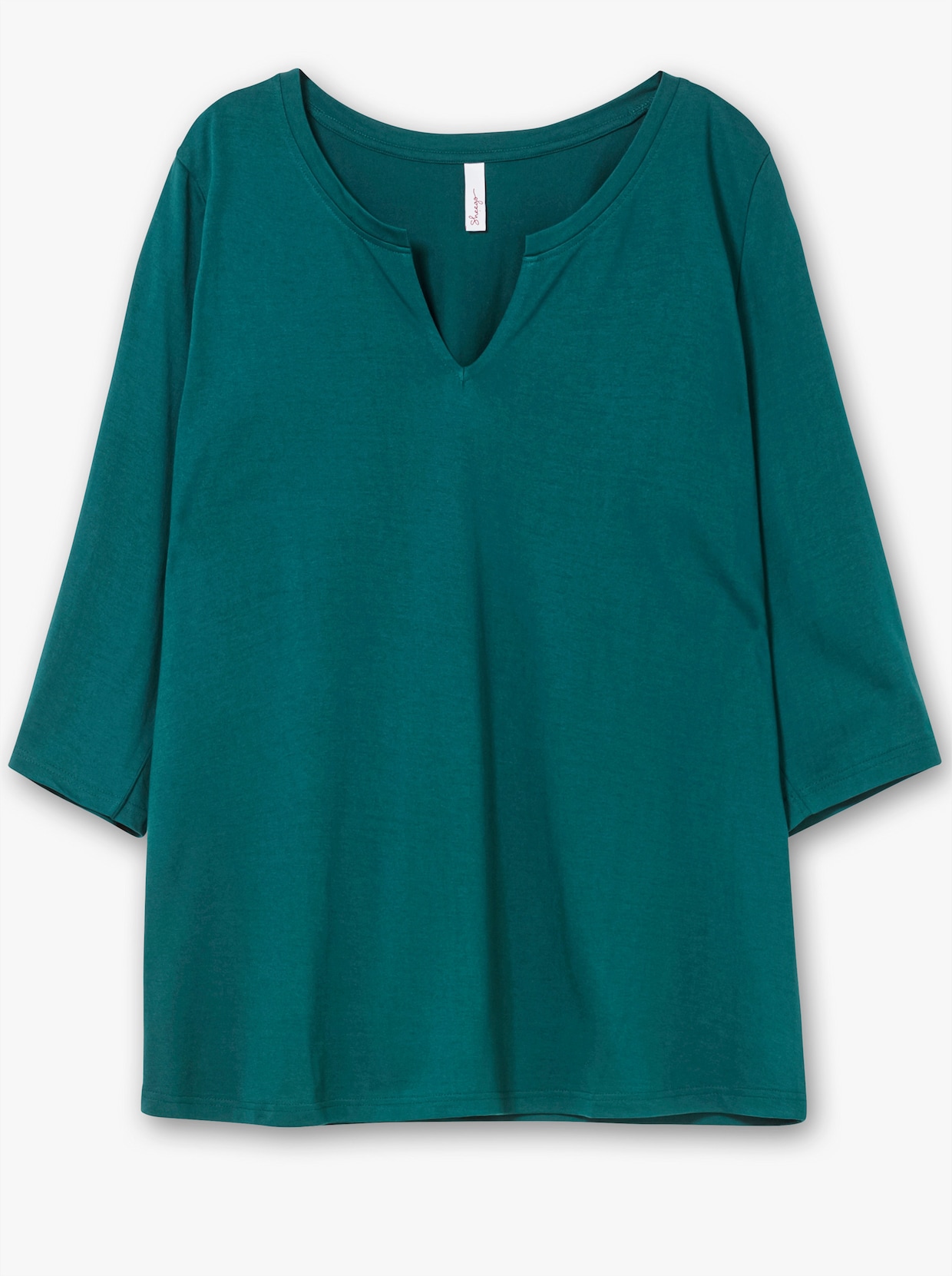 sheego Shirt met 3/4-mouw - petrol