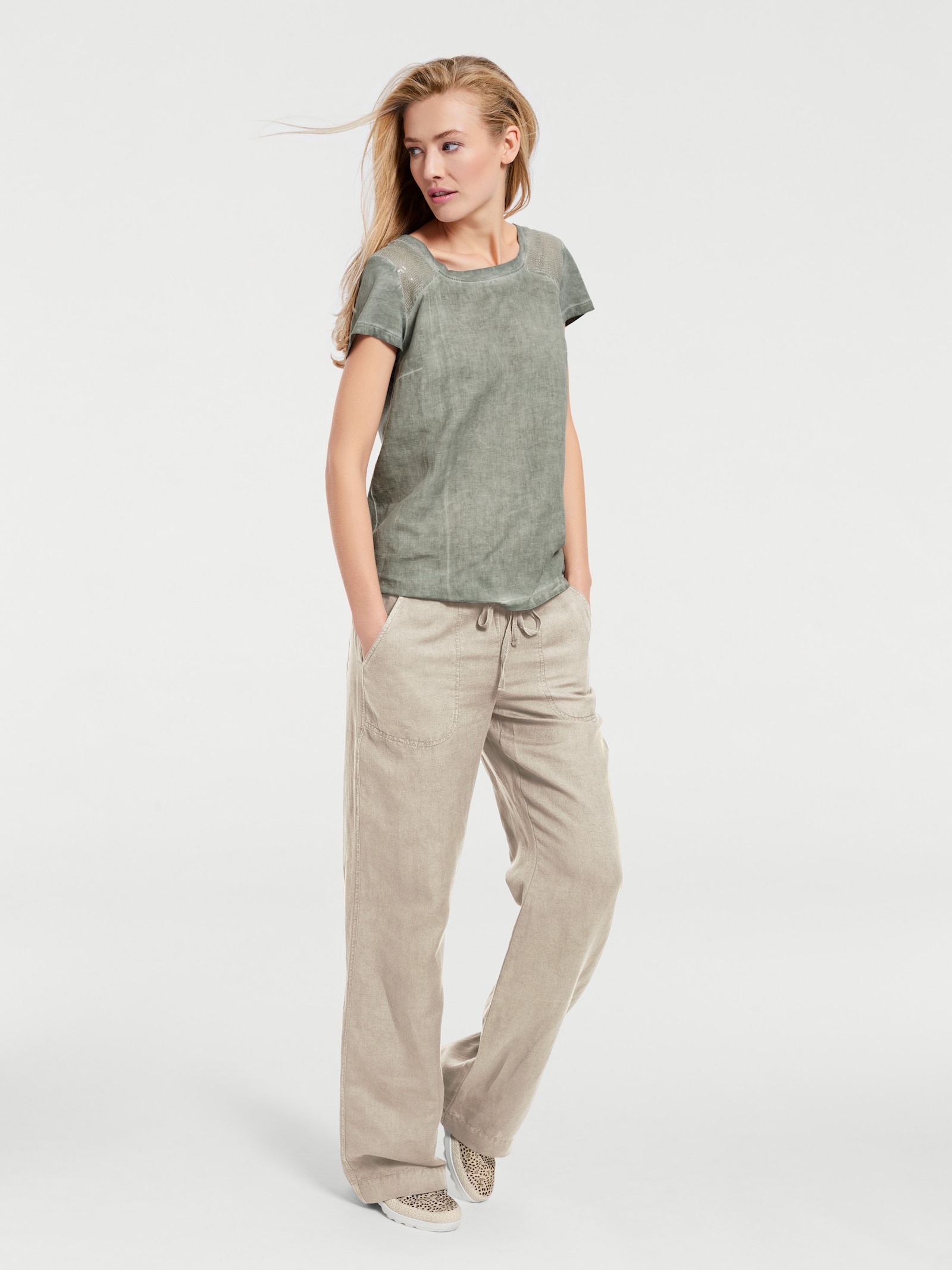 heine Schlupfhose mit weitem Bein - sand