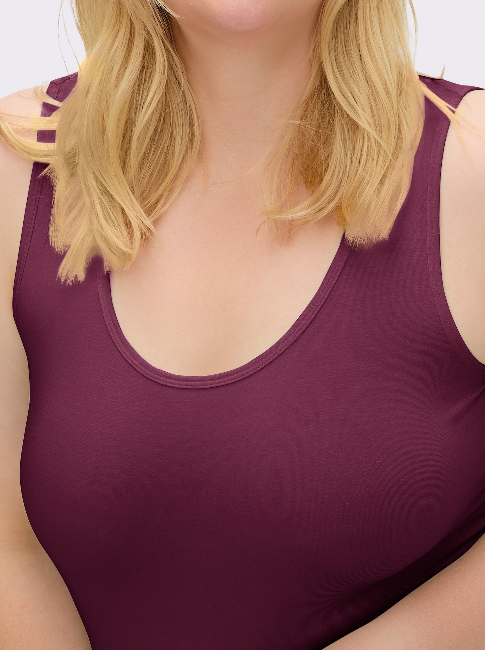 wäschepur Achseltop mit breiten Trägern - himbeerrot