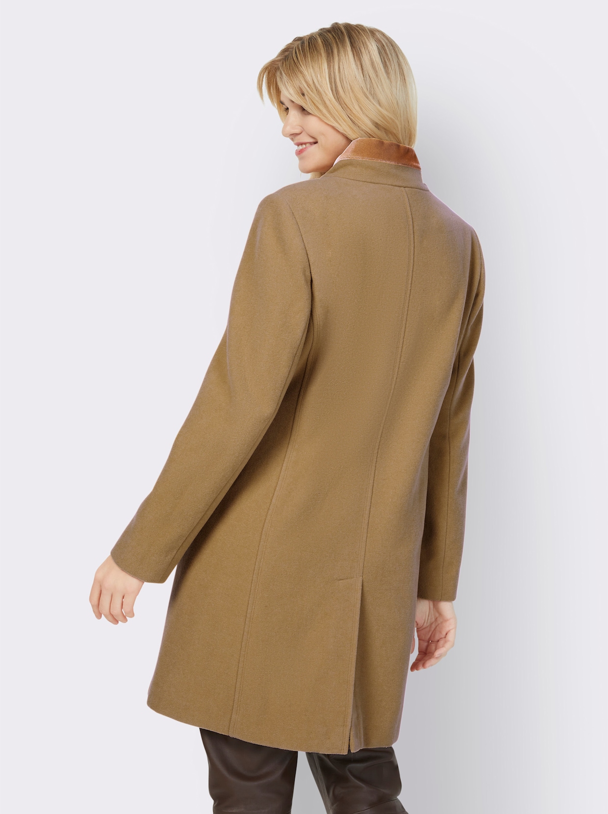 heine Manteau en laine - couleur chamois