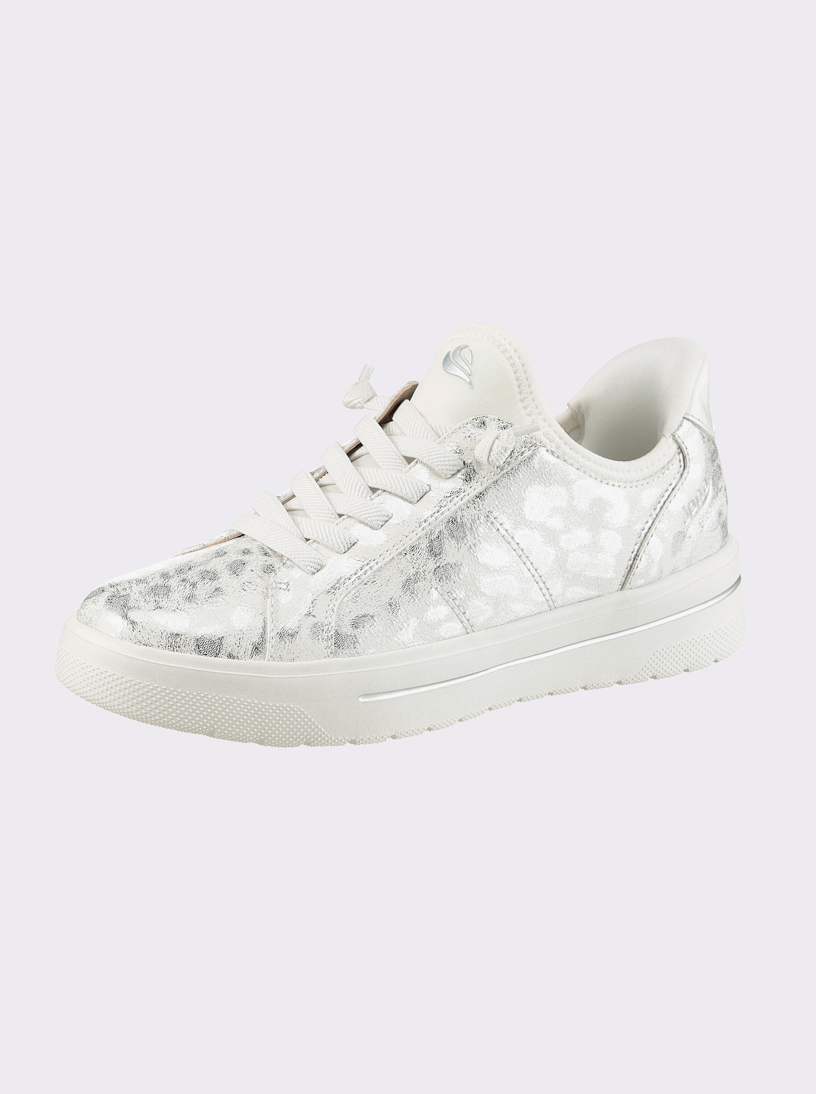 Jana Sneaker, aan te trekken zonder te bukken - wit gedessineerd