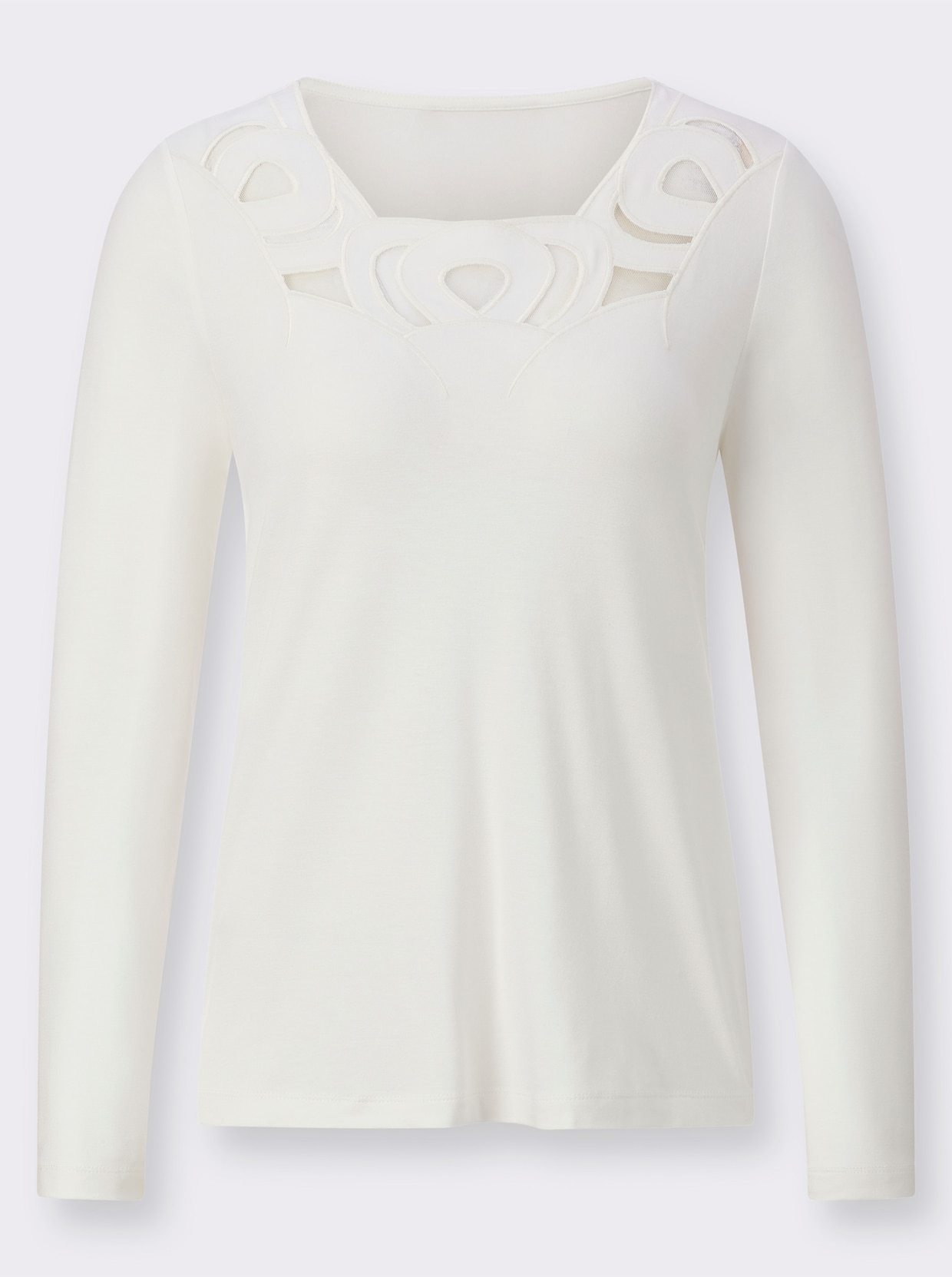 Langarmshirt - ecru