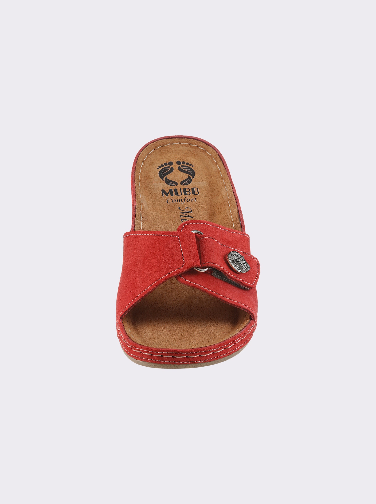 Mubb Pantolette mit Memory-Fußbett, Weite H - kirsche