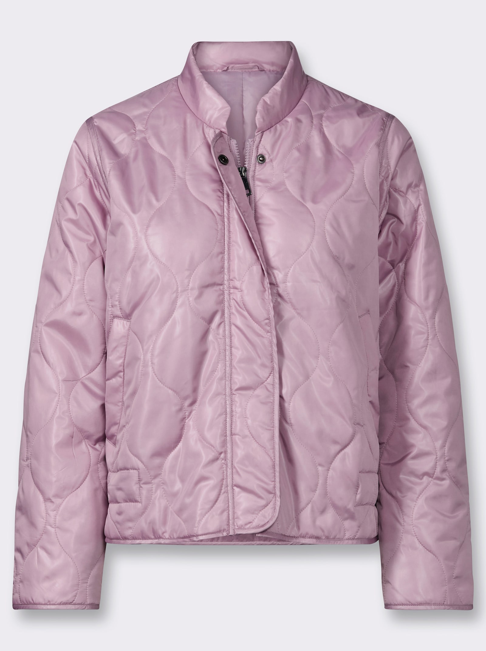 Steppjacke mit Ziernähten - mauve