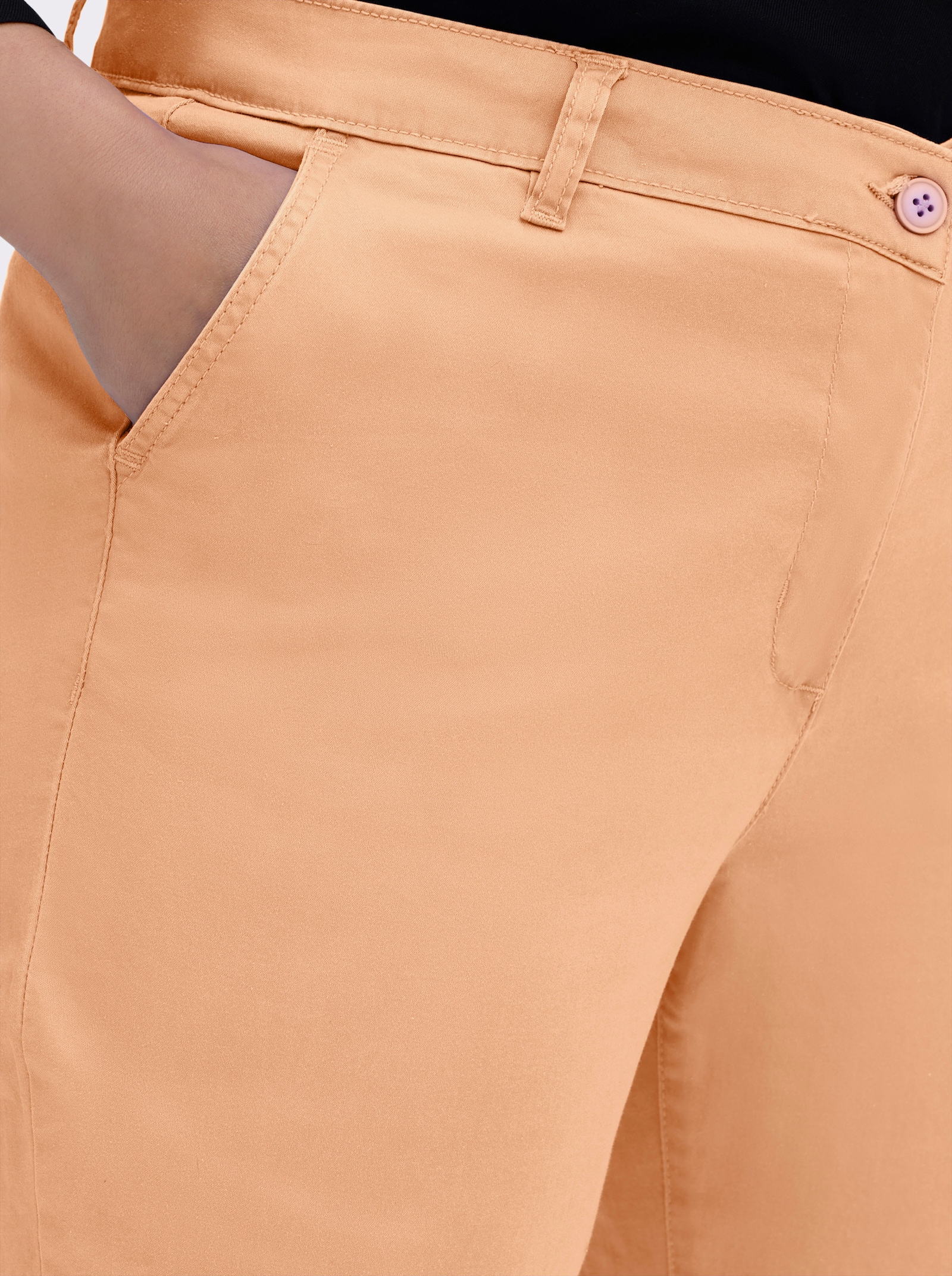 Chinohose in Baumwoll-Stretch-Qualität - apricot