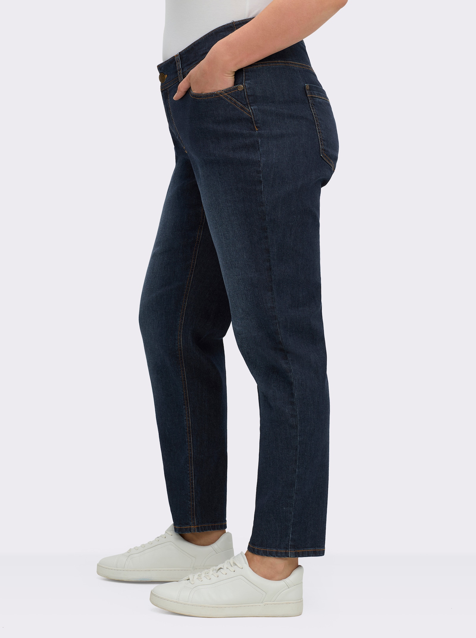 sheego Jeans in schmaler Form - dark blue used