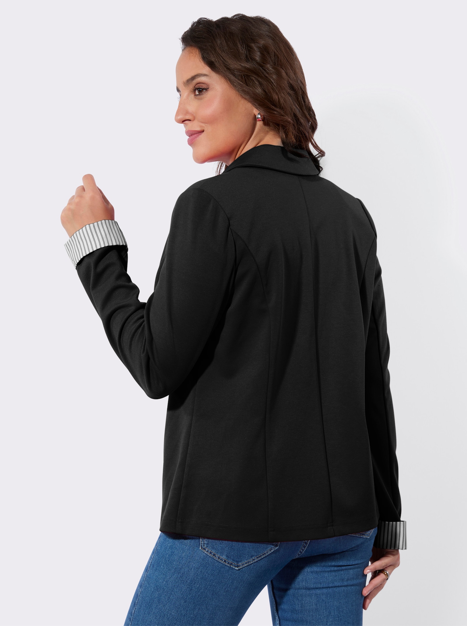 Jerseyblazer in Interlock Qualität - schwarz
