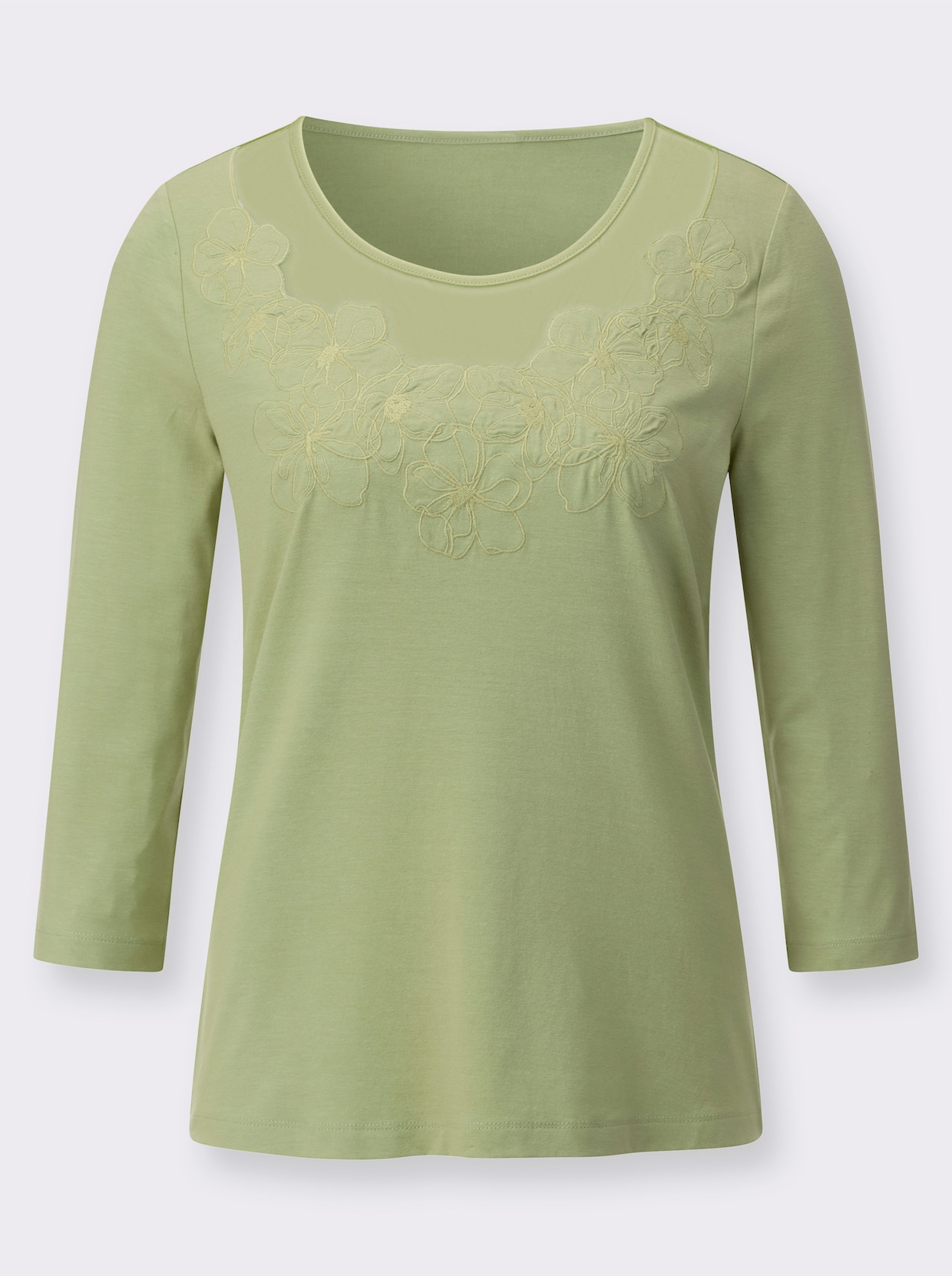 3/4-Arm-Shirt - lindgrün