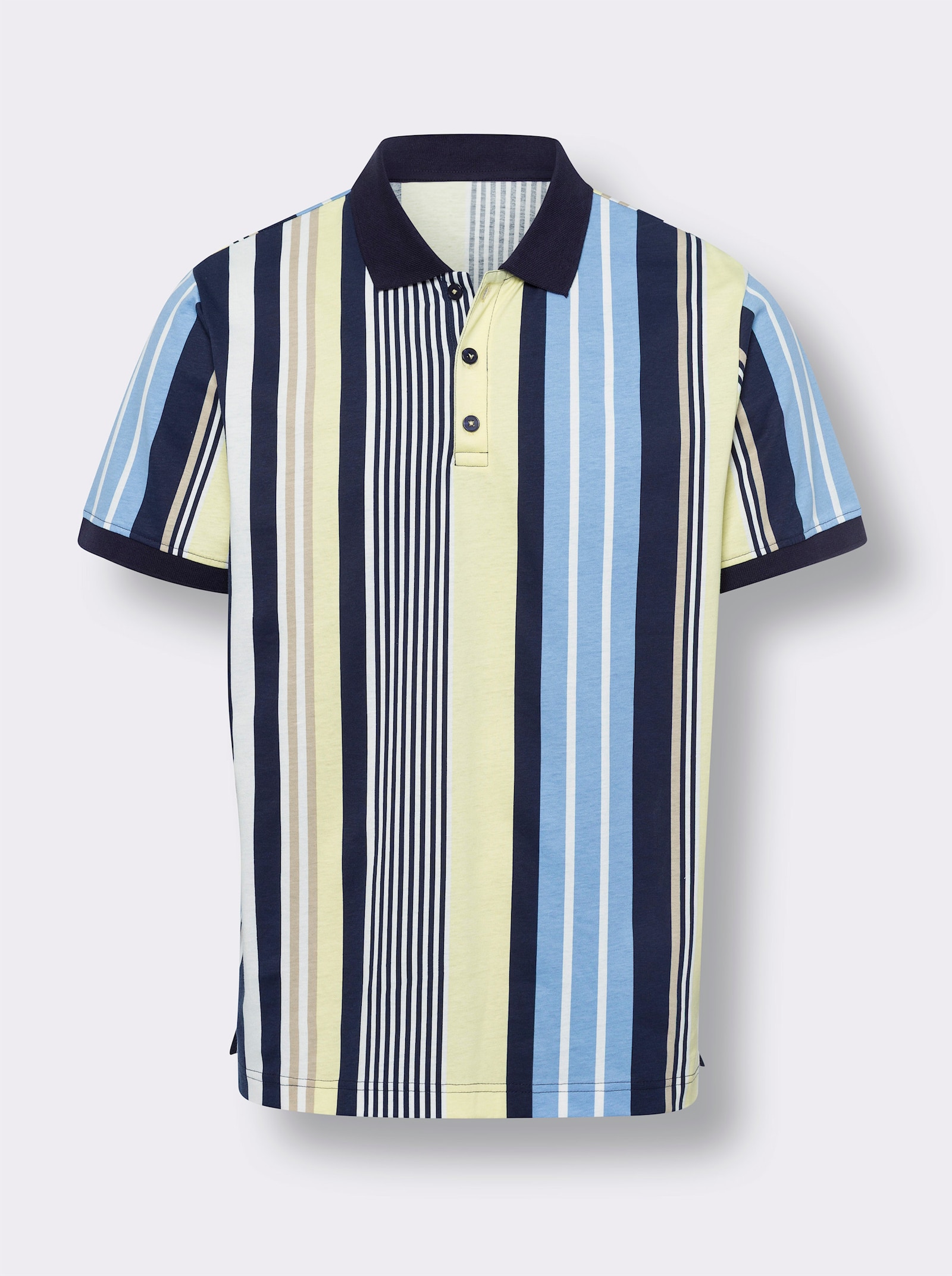Poloshirt mit Längsstreifen-Muster - marine-gestreift