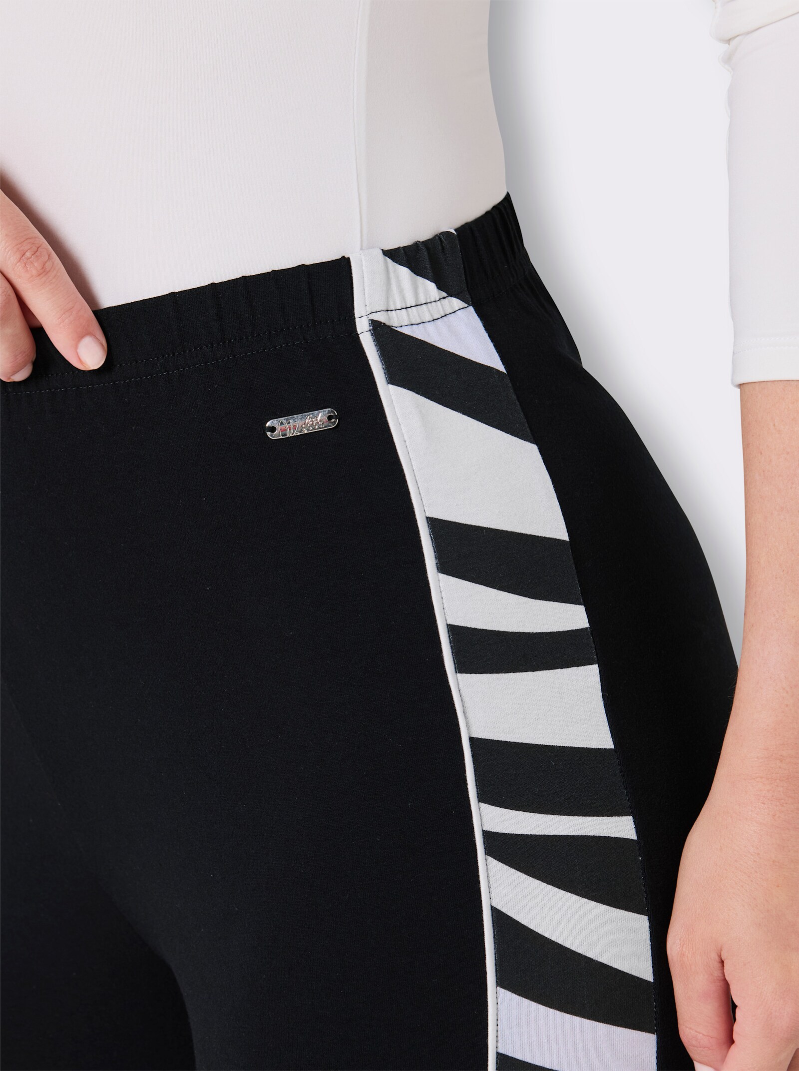 feel good Leggings - schwarz-weiß