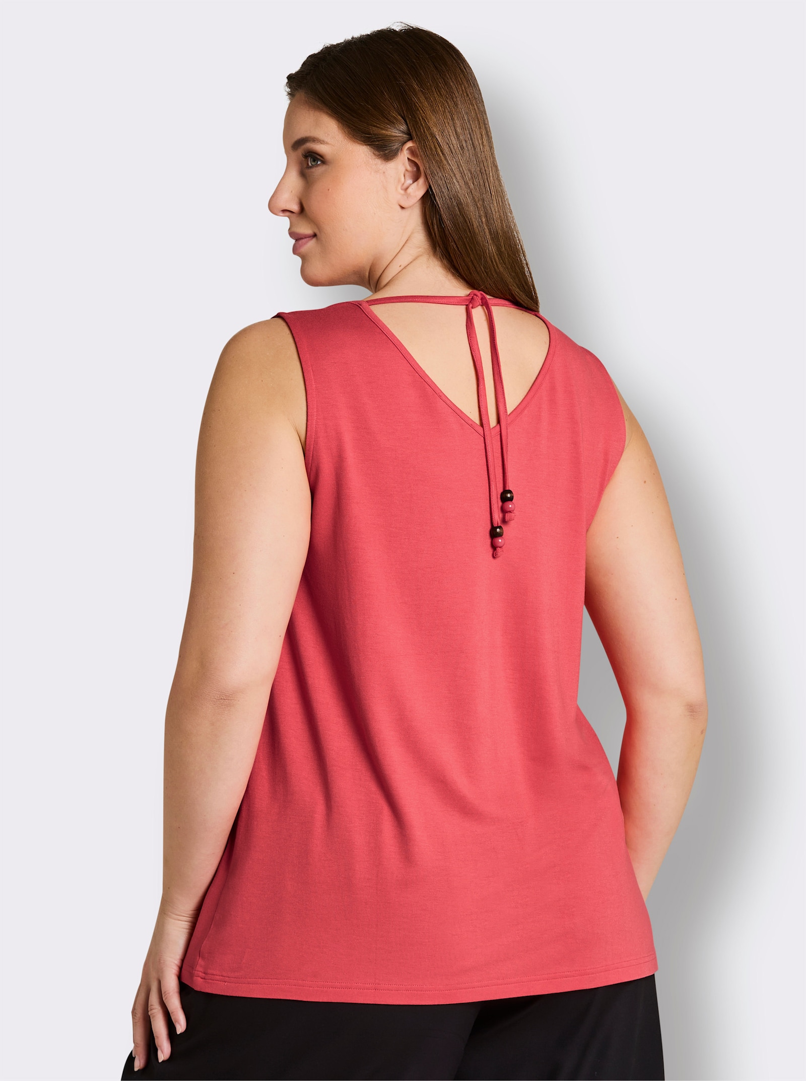 sheego Shirttop mit Bindeband im Nacken - hummer