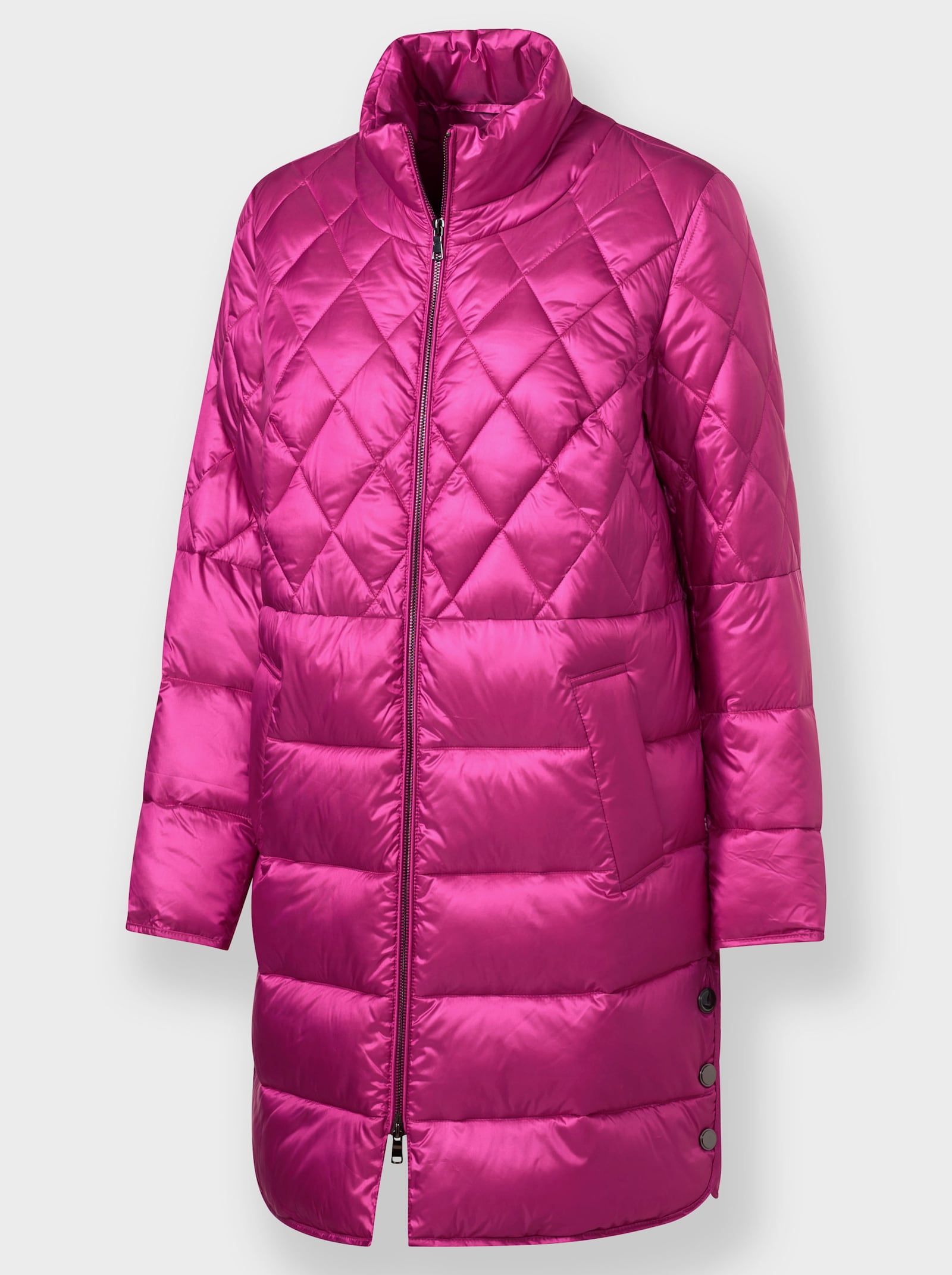 heine Steppmantel in Glanz-Optik - fuchsia