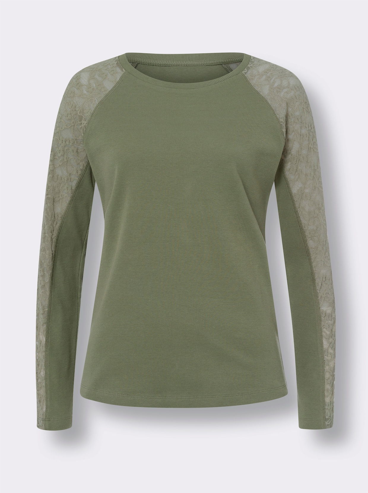 heine Shirt met lange mouwen - kaki