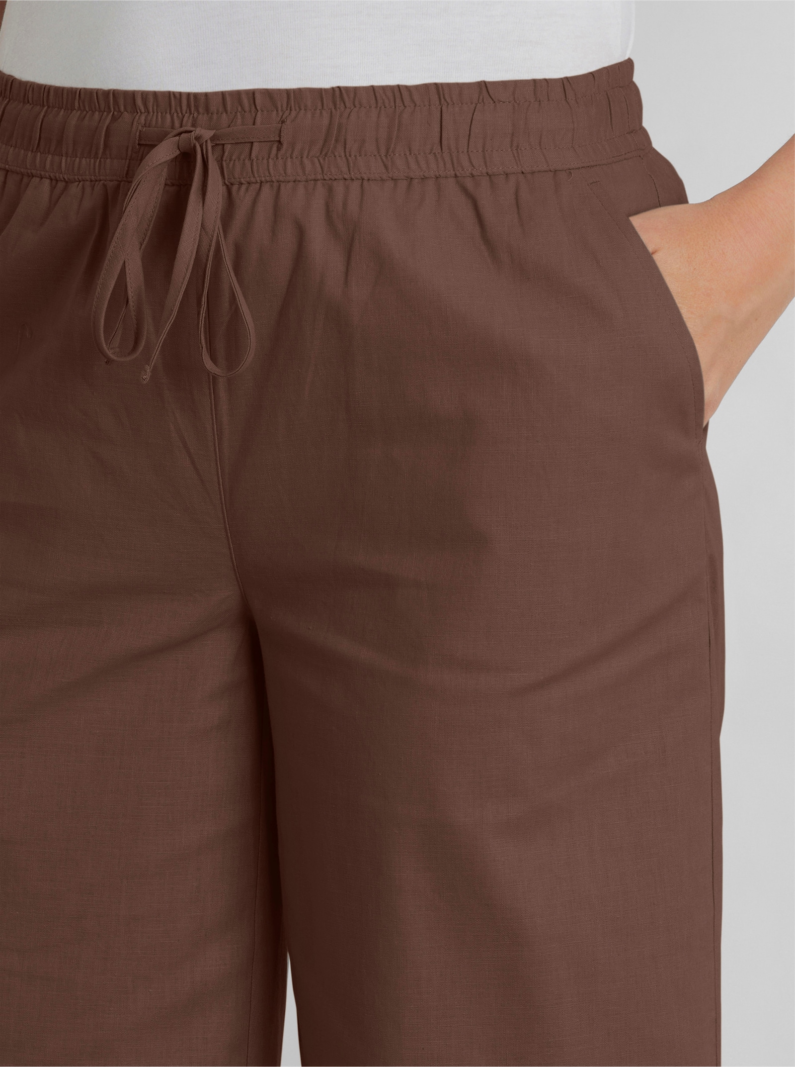 heine Shorts mit Fransen - schoko