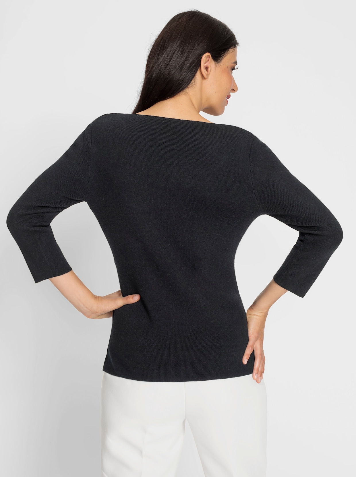 heine Pullover met 3/4-mouwen - zwart