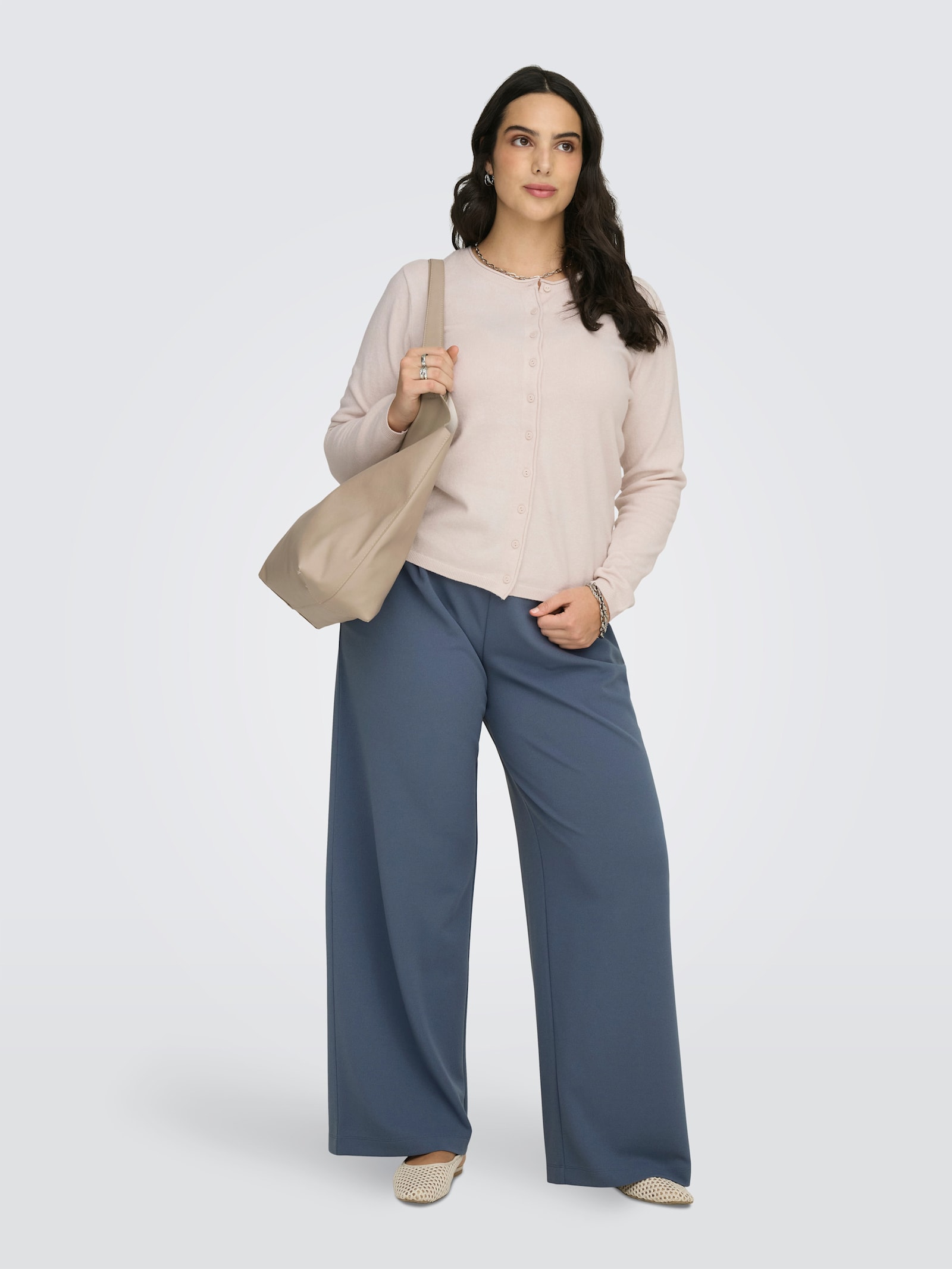 ONLY CARMAKOMA Strickjacke - moonbeam detail:melange