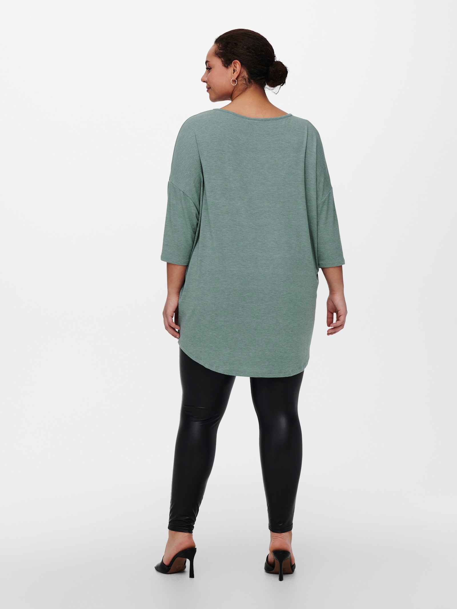 ONLY CARMAKOMA 3/4-Arm-Shirt - chinois green
