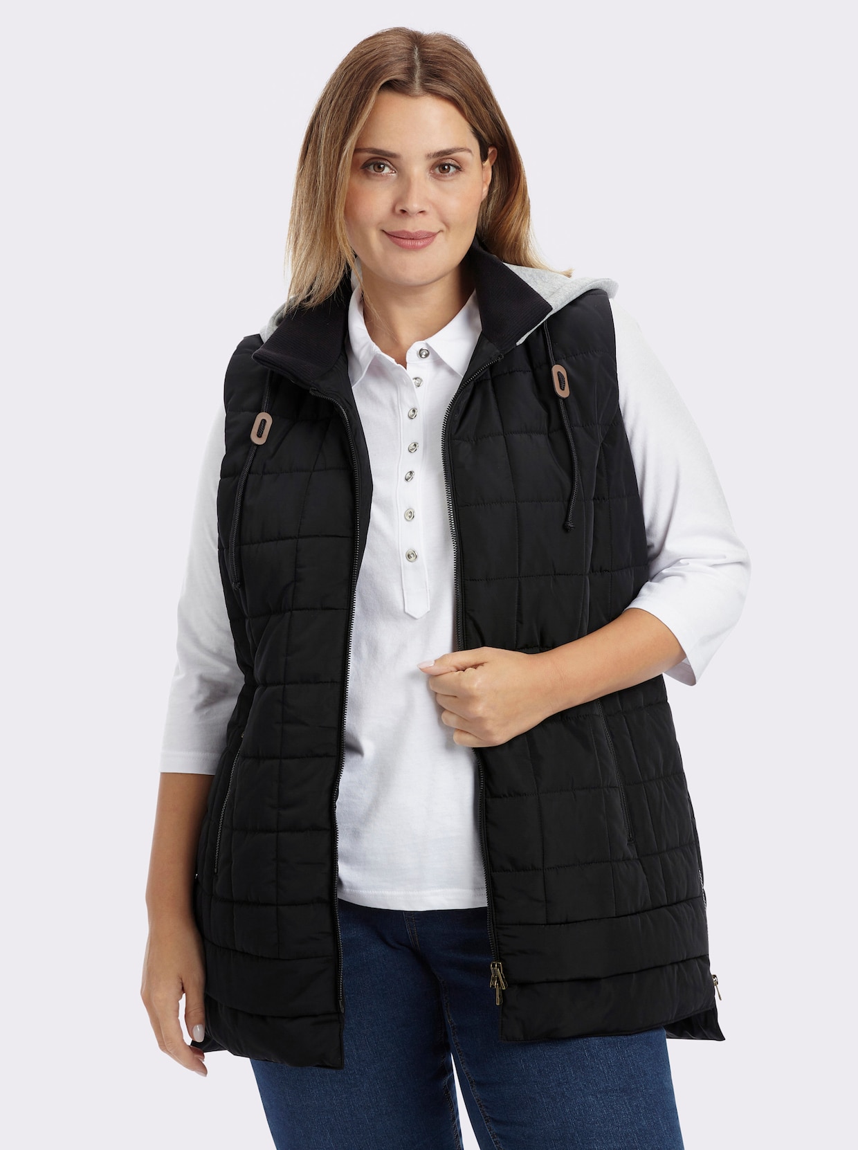 sheego Steppweste - schwarz