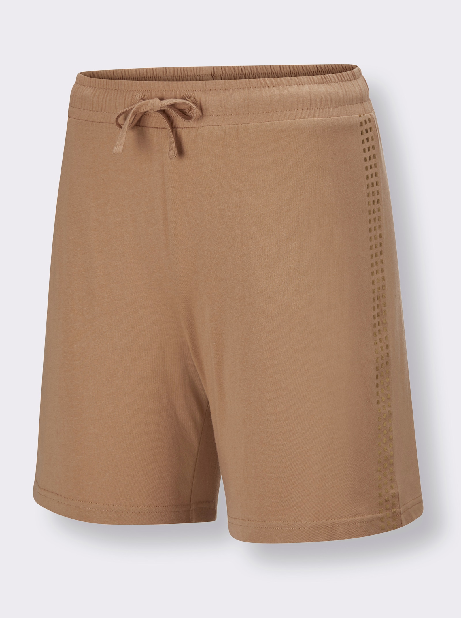 wäschepur Shortys mit Grafik-Muster - camel-schwarz + ecru-camel