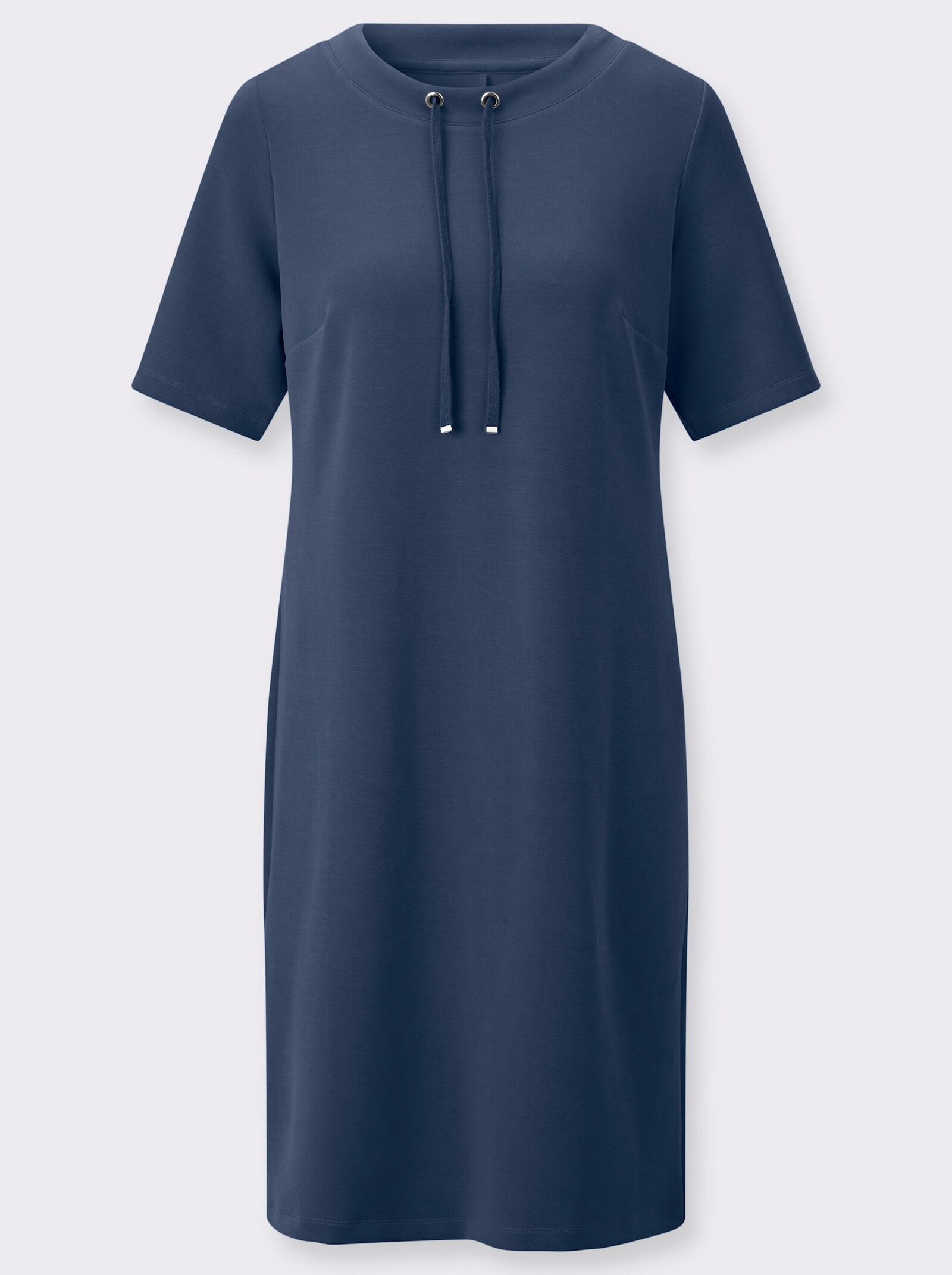 Shirtkleid mit kurzen Ärmeln - dunkelblau