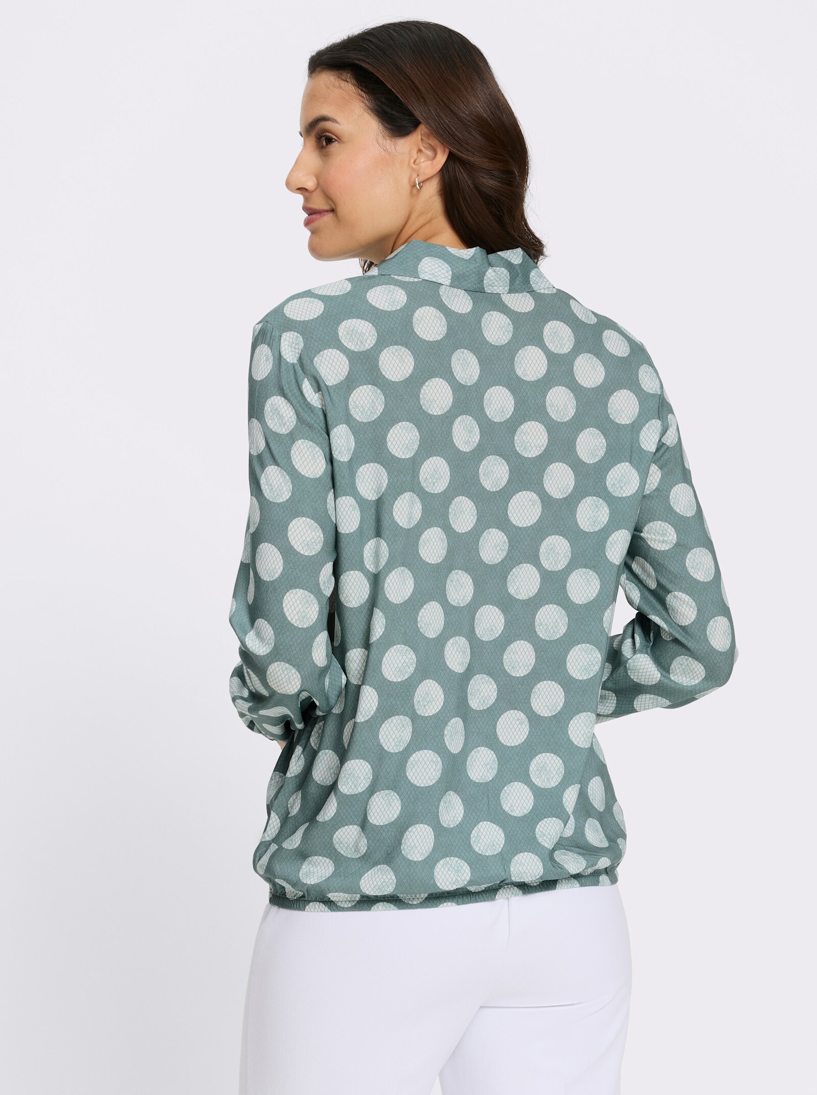 Druckbluse - jade-bedruckt