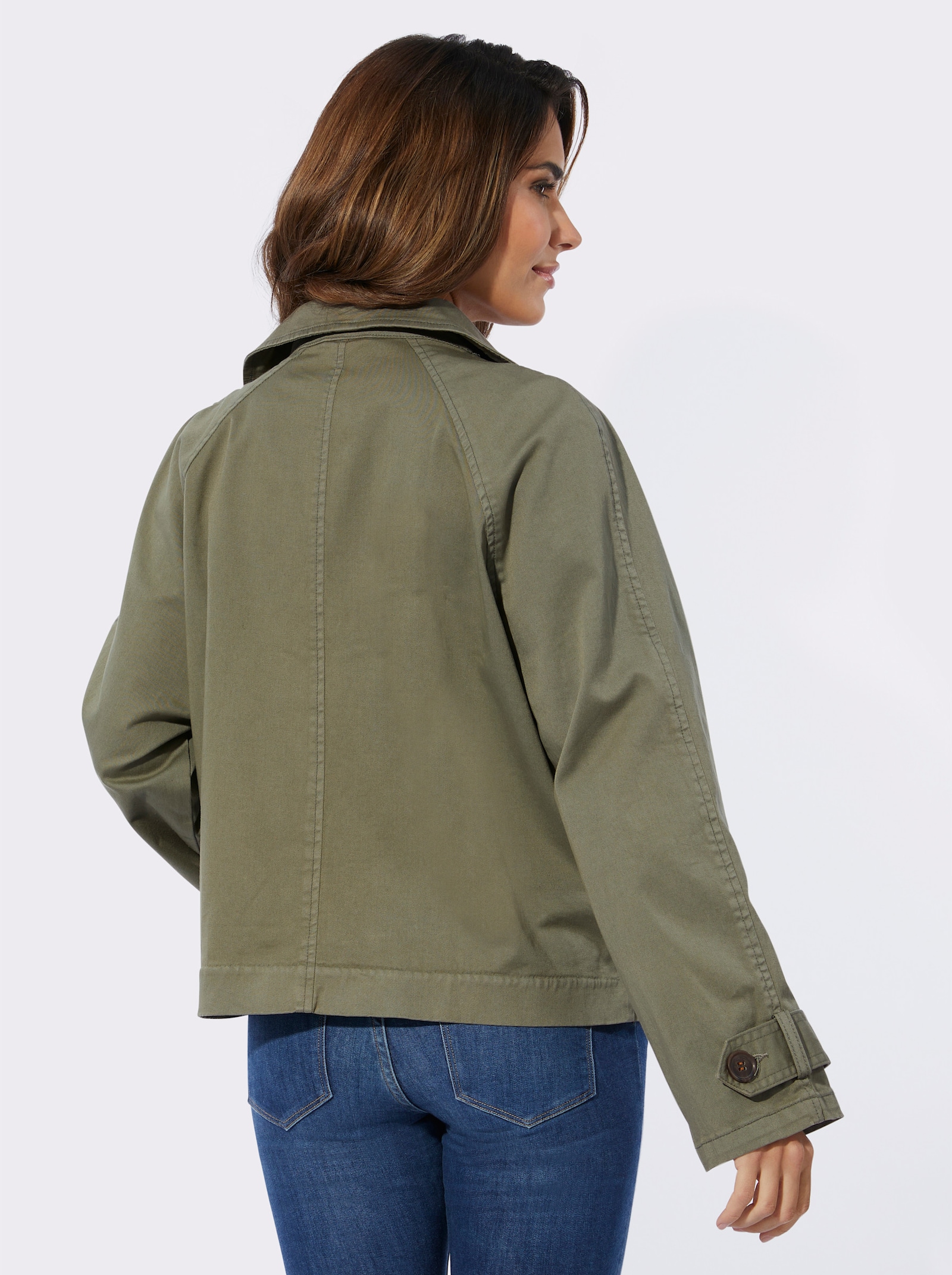 Trenchcoat mit Reverskragen - khaki