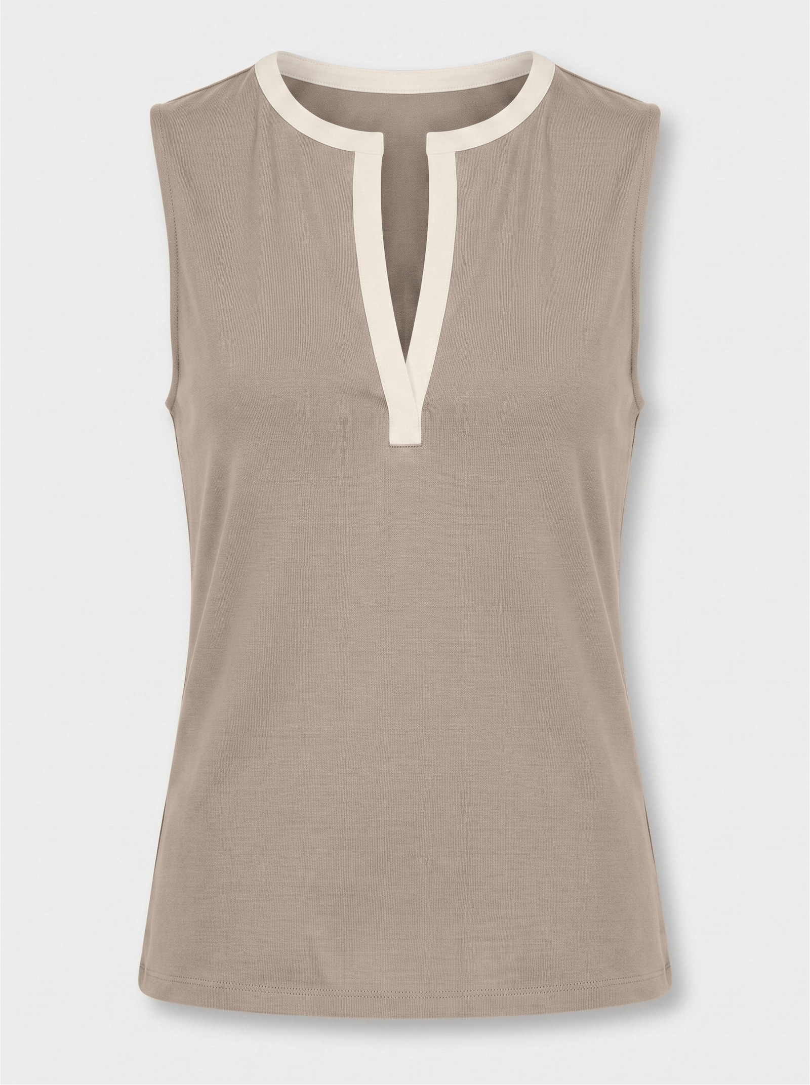 heine Shirttop mit Kontrastblenden - sand
