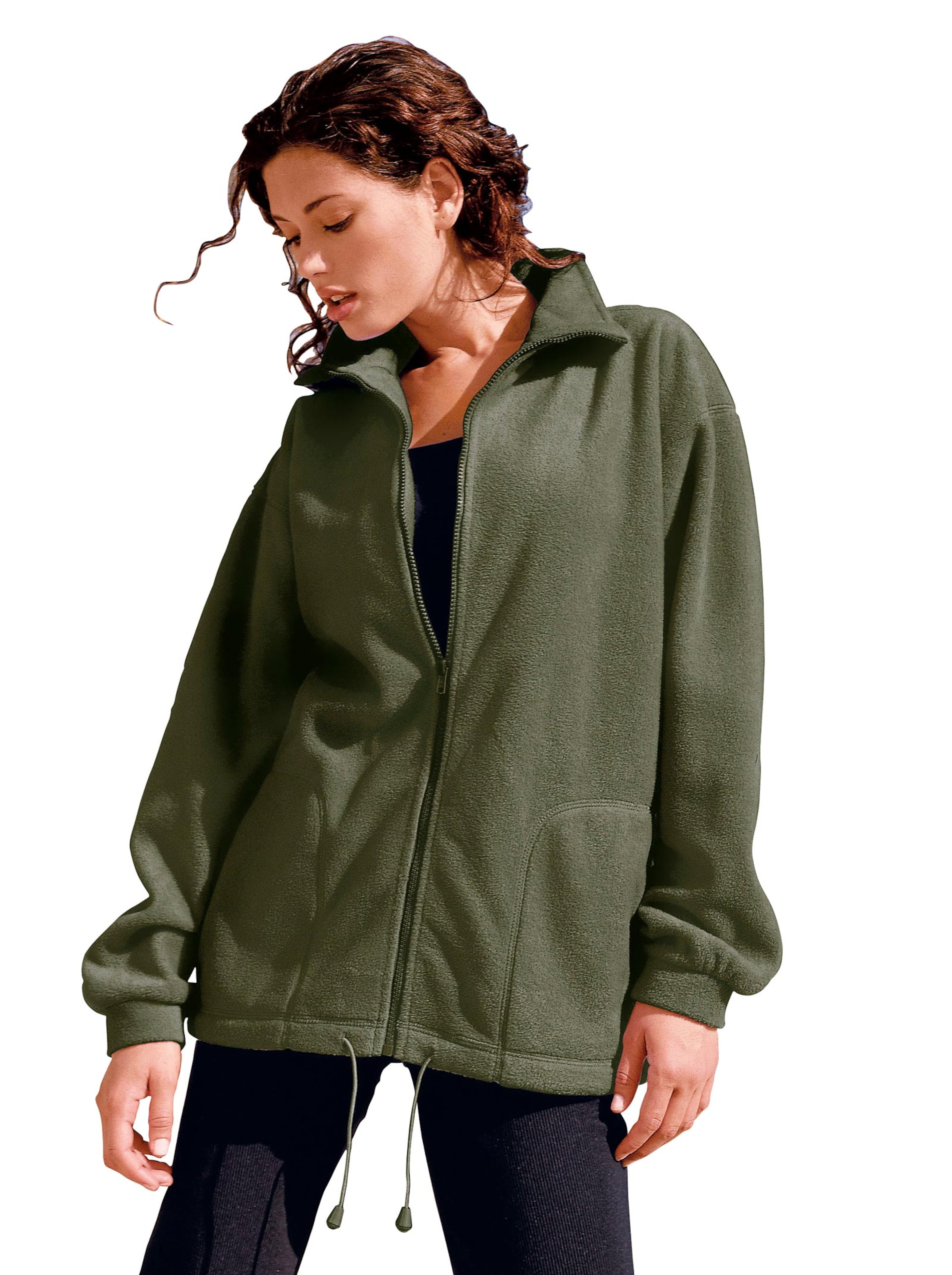 Fleece-Jacke - grün