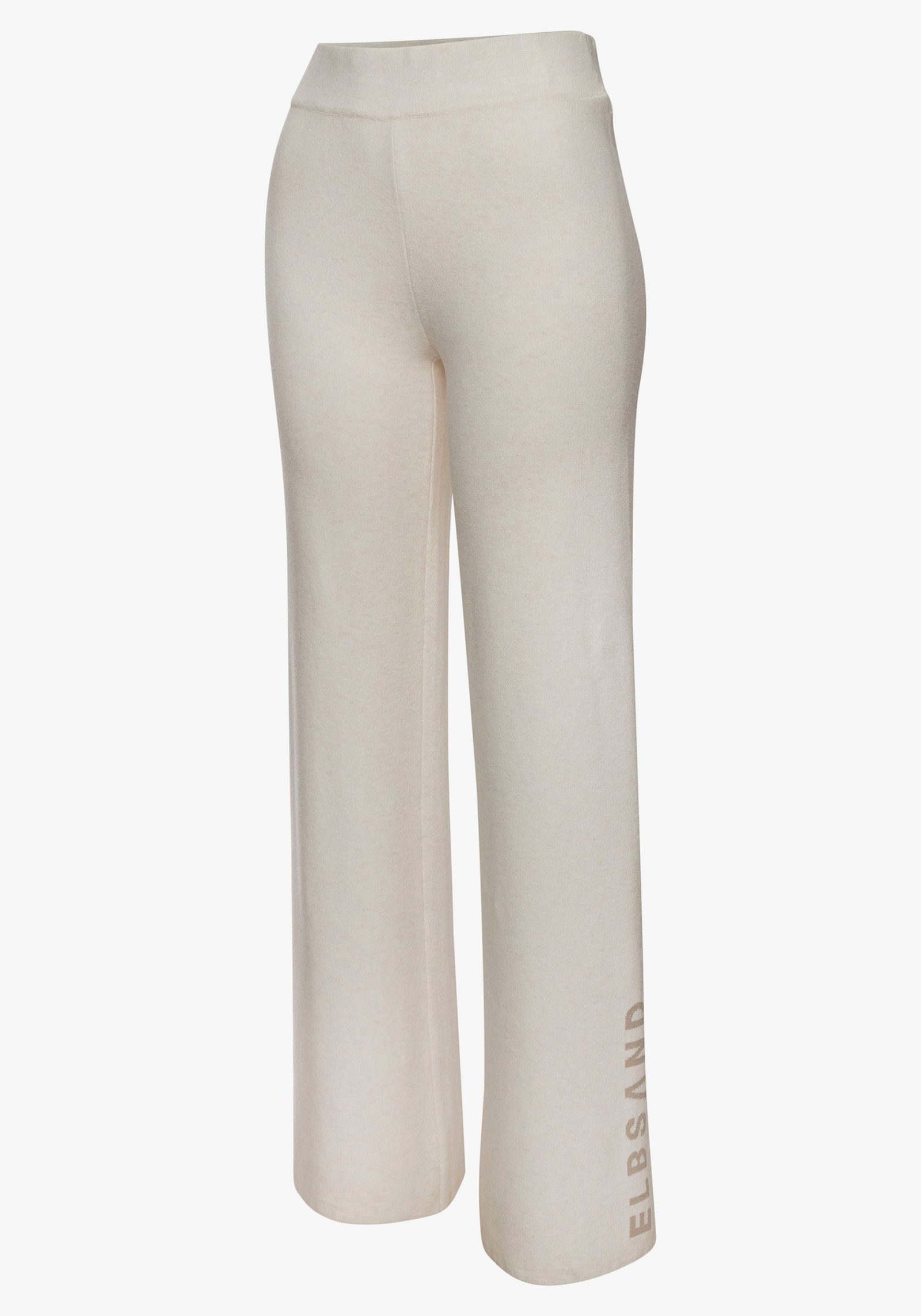 Elbsand Broek van tricot - wolwit gemêleerd