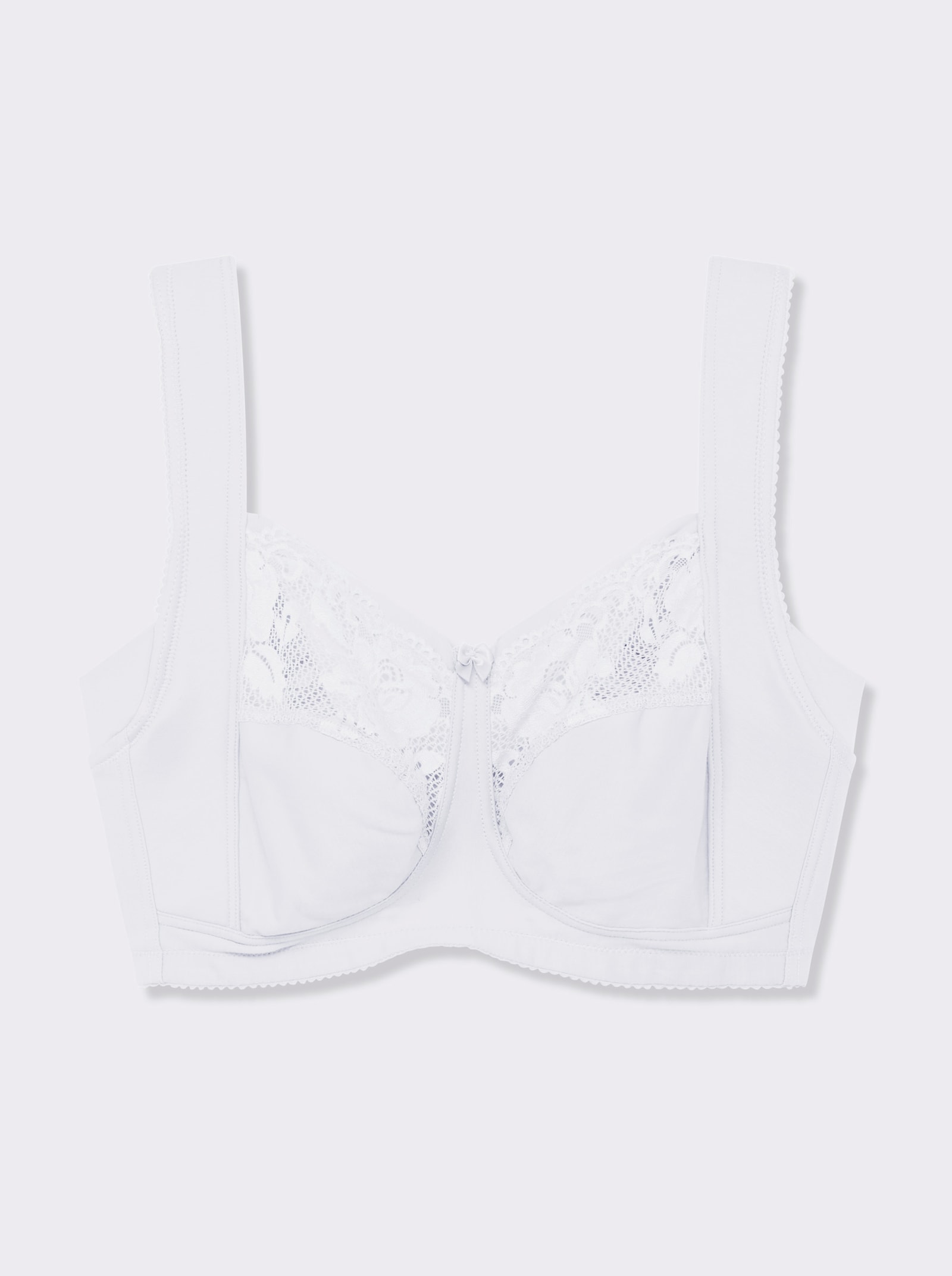 Miss Mary Entlastungs-BH ohne Bügel mit wattierter Seitenstütze - weiß