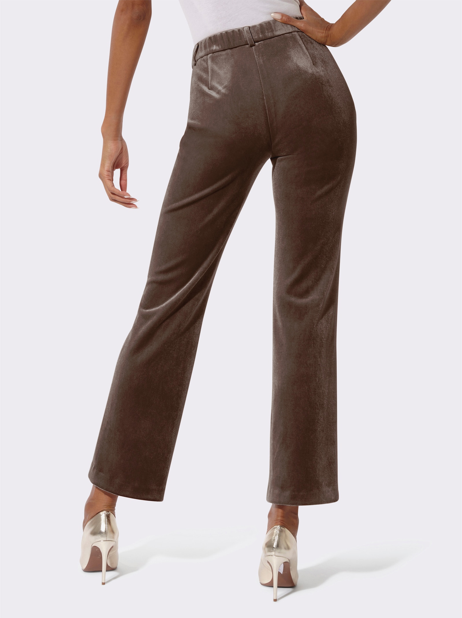 Samthose in weicher Qualität - schoko