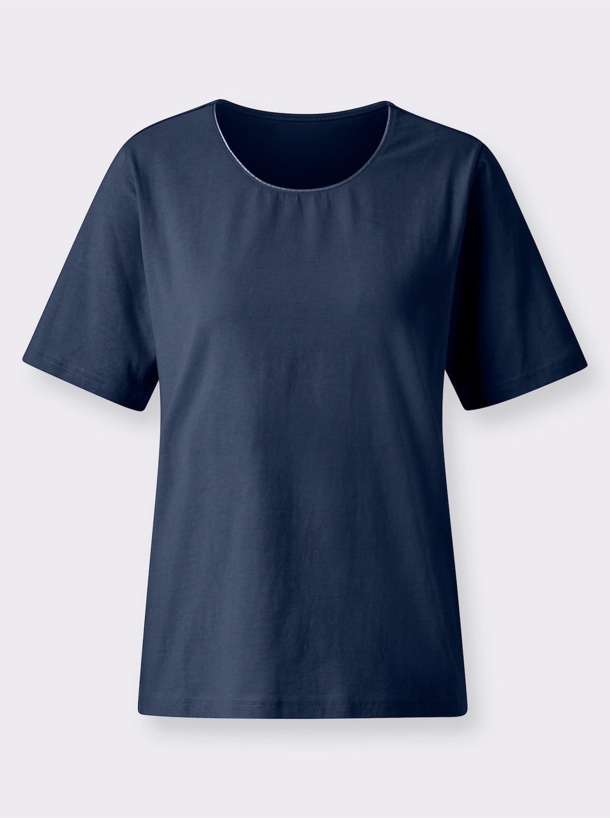 Shirt met ronde hals - donkerblauw
