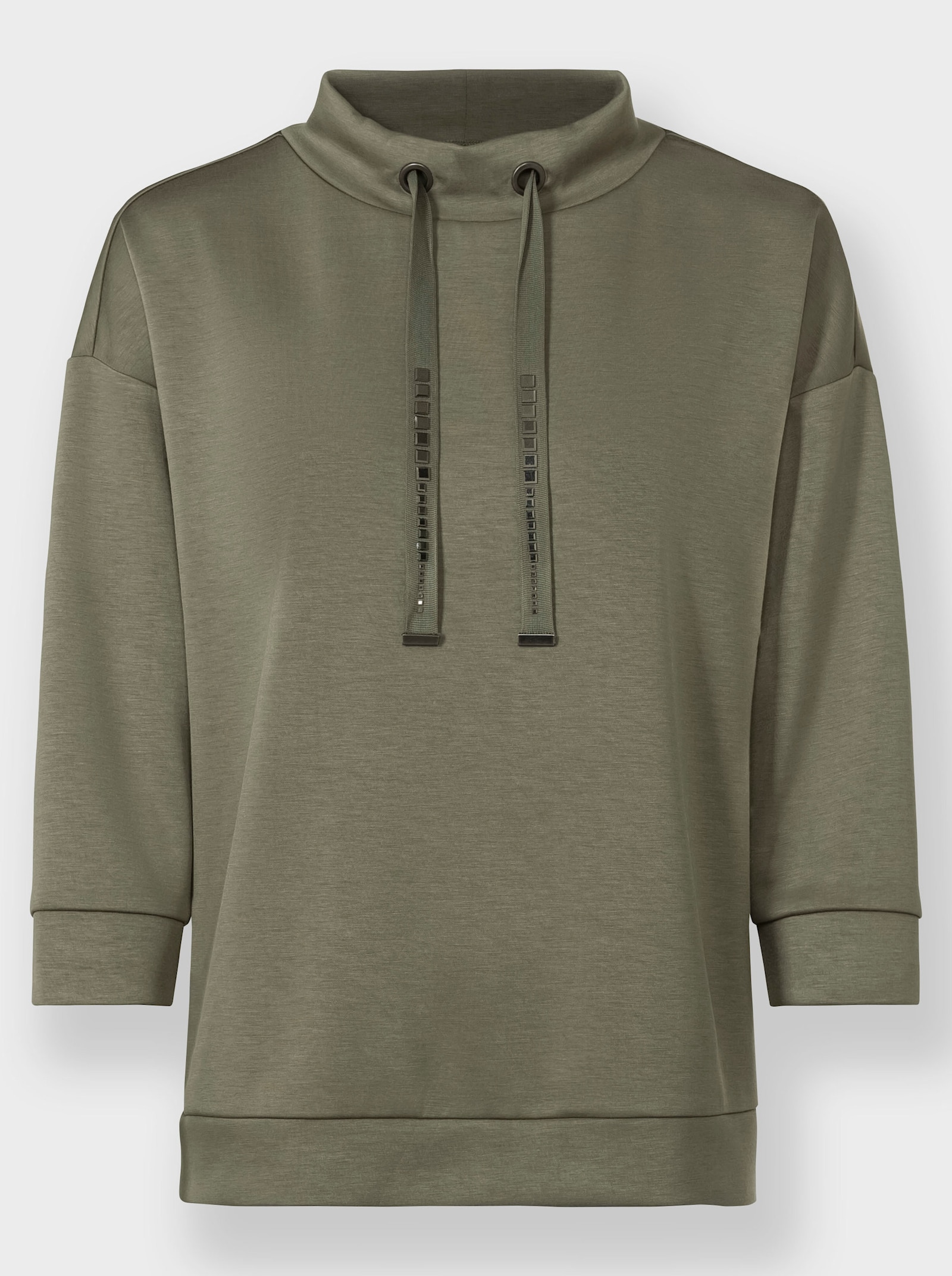 heine Sweatshirt mit verstellbarem Stehkragen - khaki