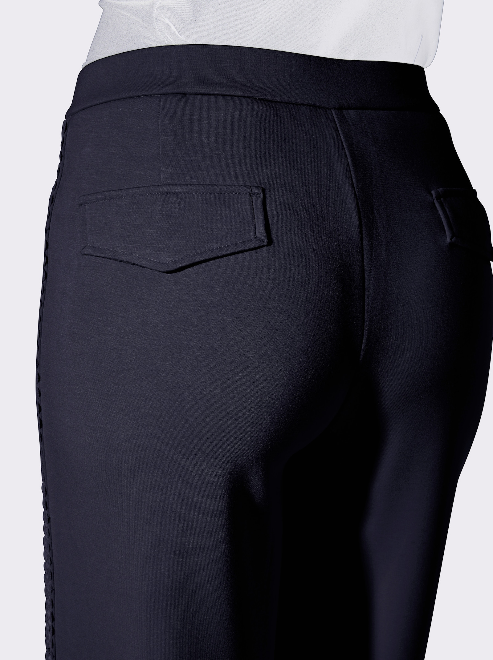 Jerseyhose mit Zierpatten hinten - marine