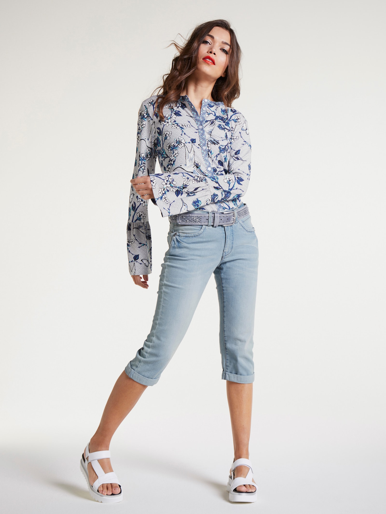 heine Bauchweg-Hose in Röhrenform - bleached