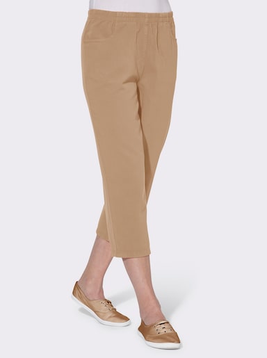 Caprihose aus reiner Baumwolle - beige