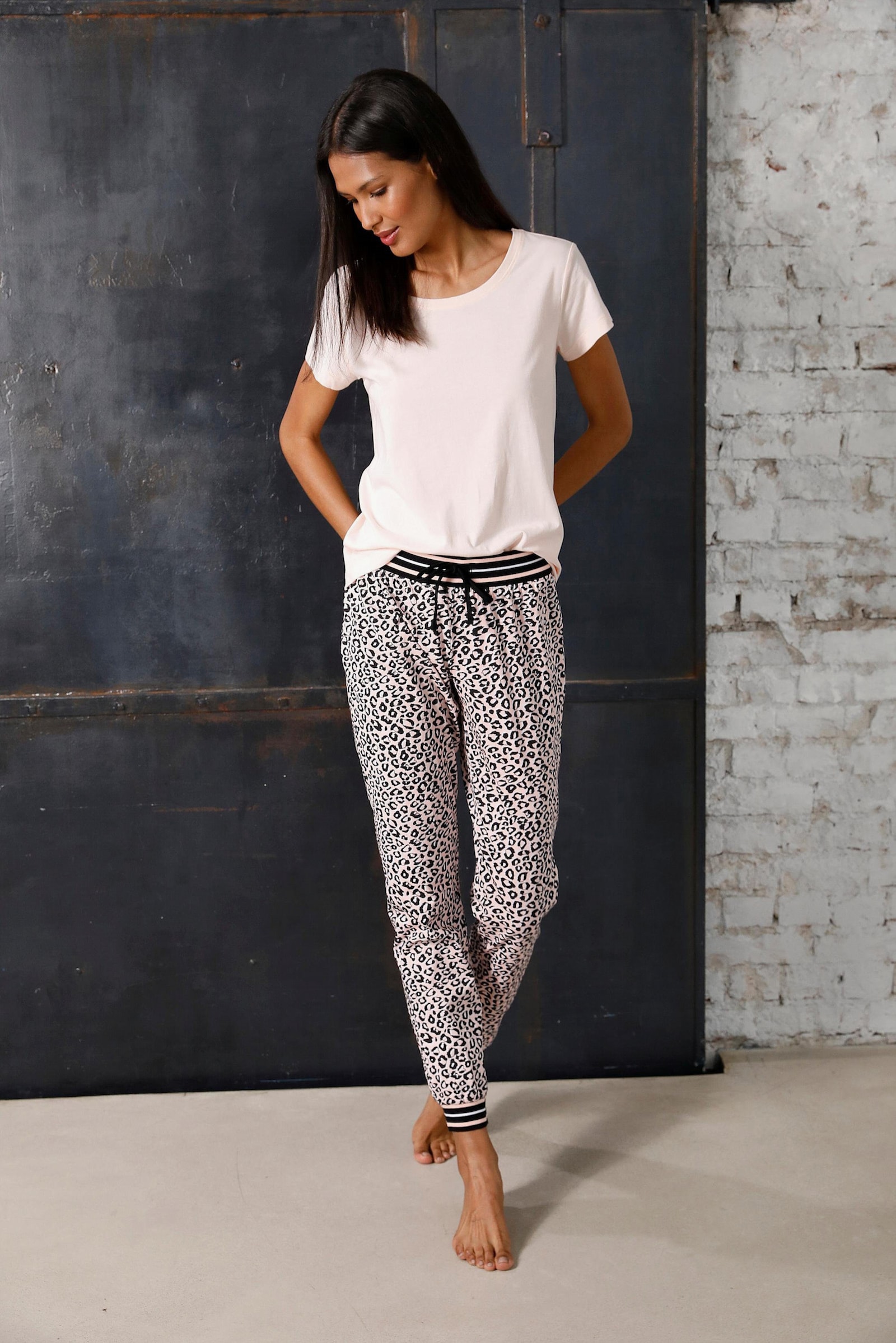 s.Oliver Schlafanzug - hellrosa-weiß